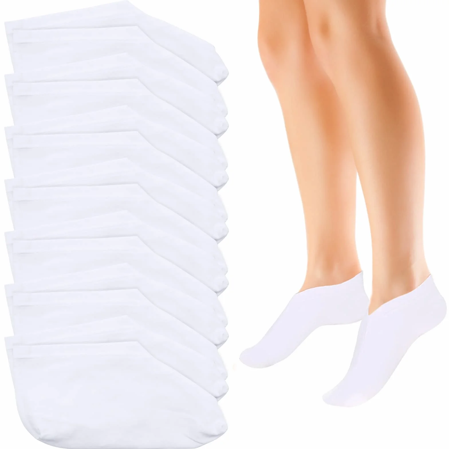 Scettar Lot de 7 paires Chaussettes Hydratantes Antidérapantes Gel Spa Pieds - Chaussettes Coton Femmes Hommes - Soin Callosités Pieds Secs