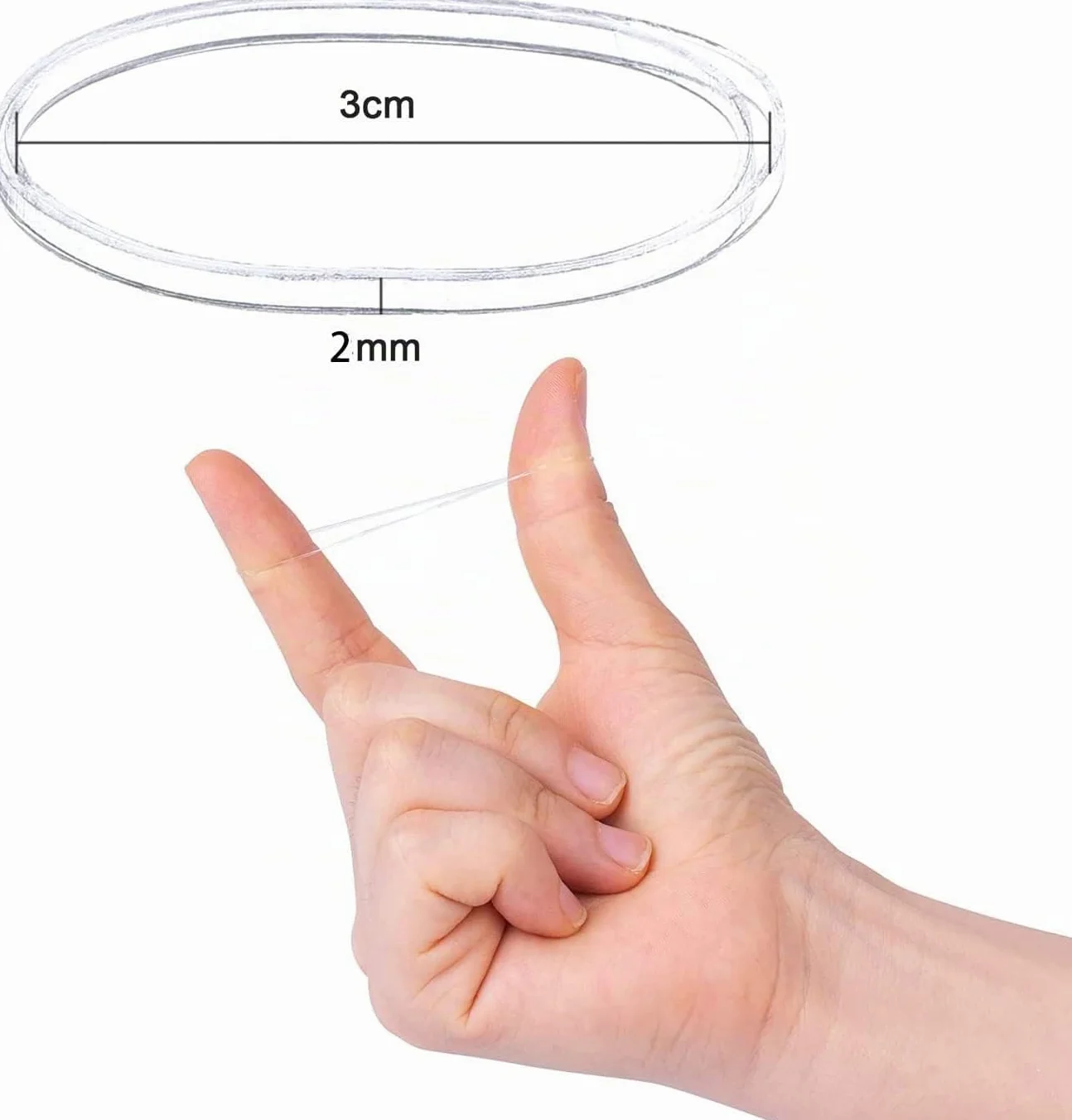 Mini Élastiques Transparents 300 Pièces, Petits Élastiques Cheveux Enfants Dreadlocks Mariage