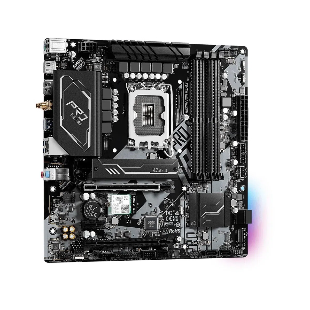 Carte mère Carte mère Fit for ASROCK B660M Pro RS/AX, Socket LGA1700, Compatible DDR4 128 Go, Format Micro ATX, avec processeurs 14900, 14700, 14400, 13900 et 13600 MHz