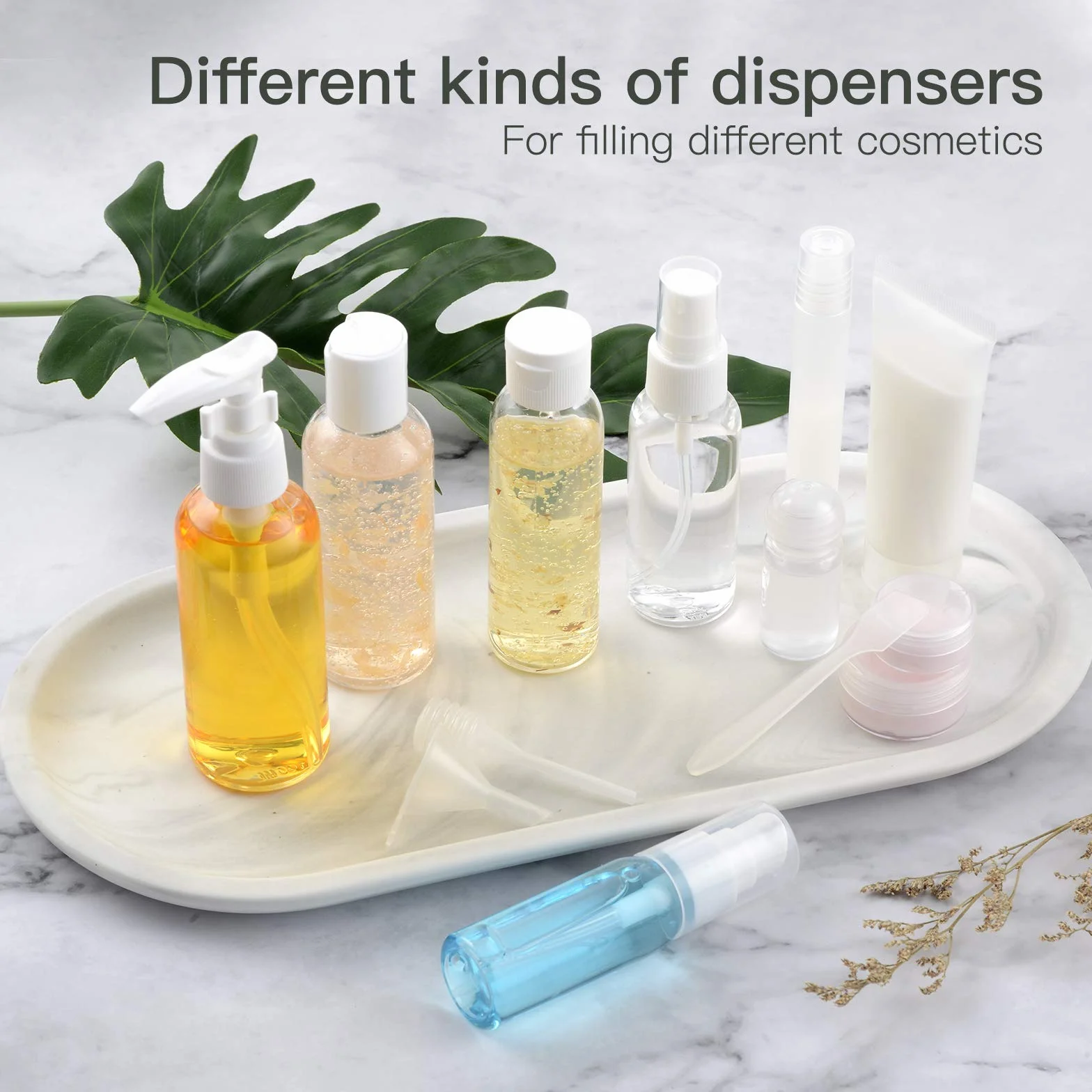 Toureal Flacons de Voyage 100ml Avion - 14 Pièces Kit Voyage Produit Toilette avec Contenant
