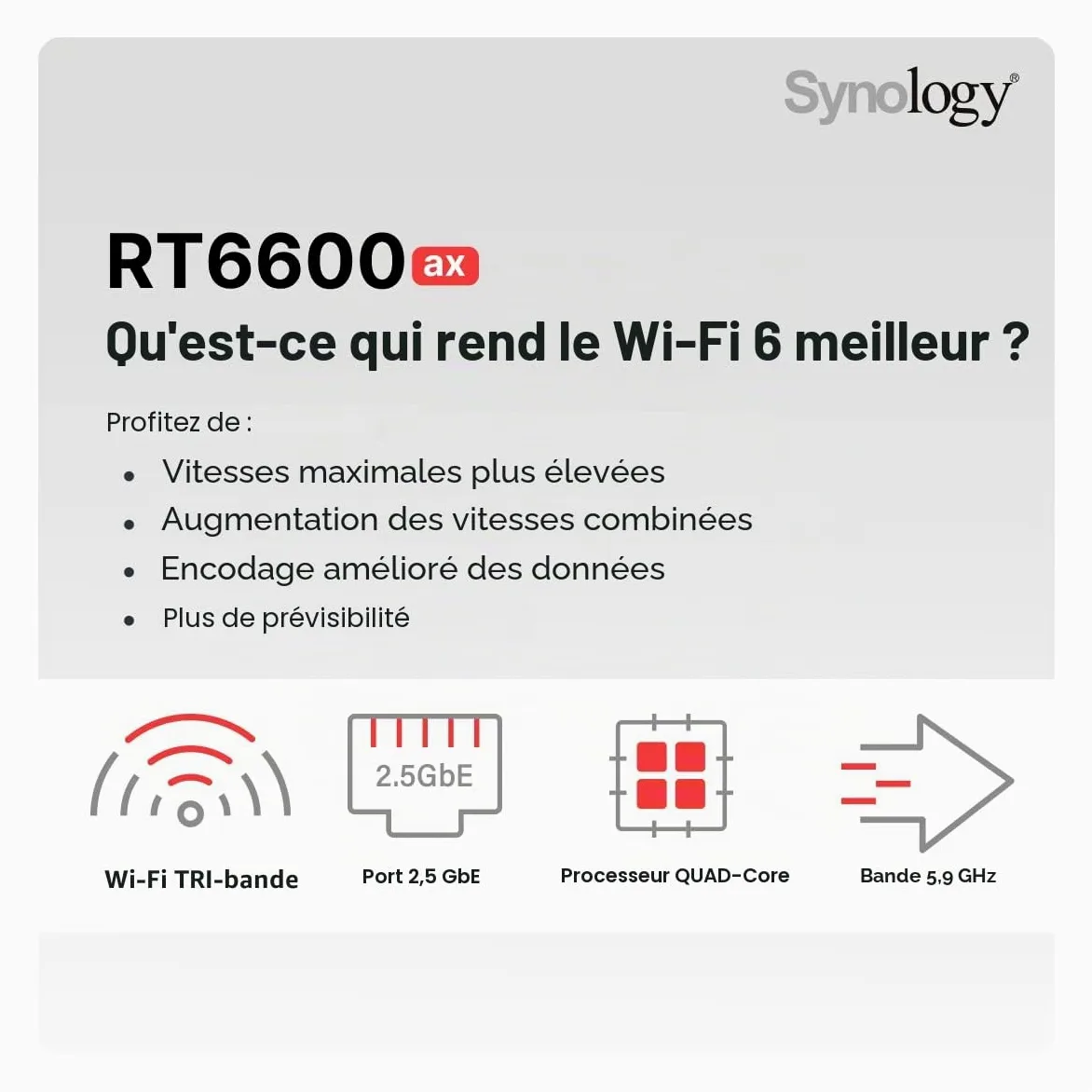 Router Synology RT6600AX Noir