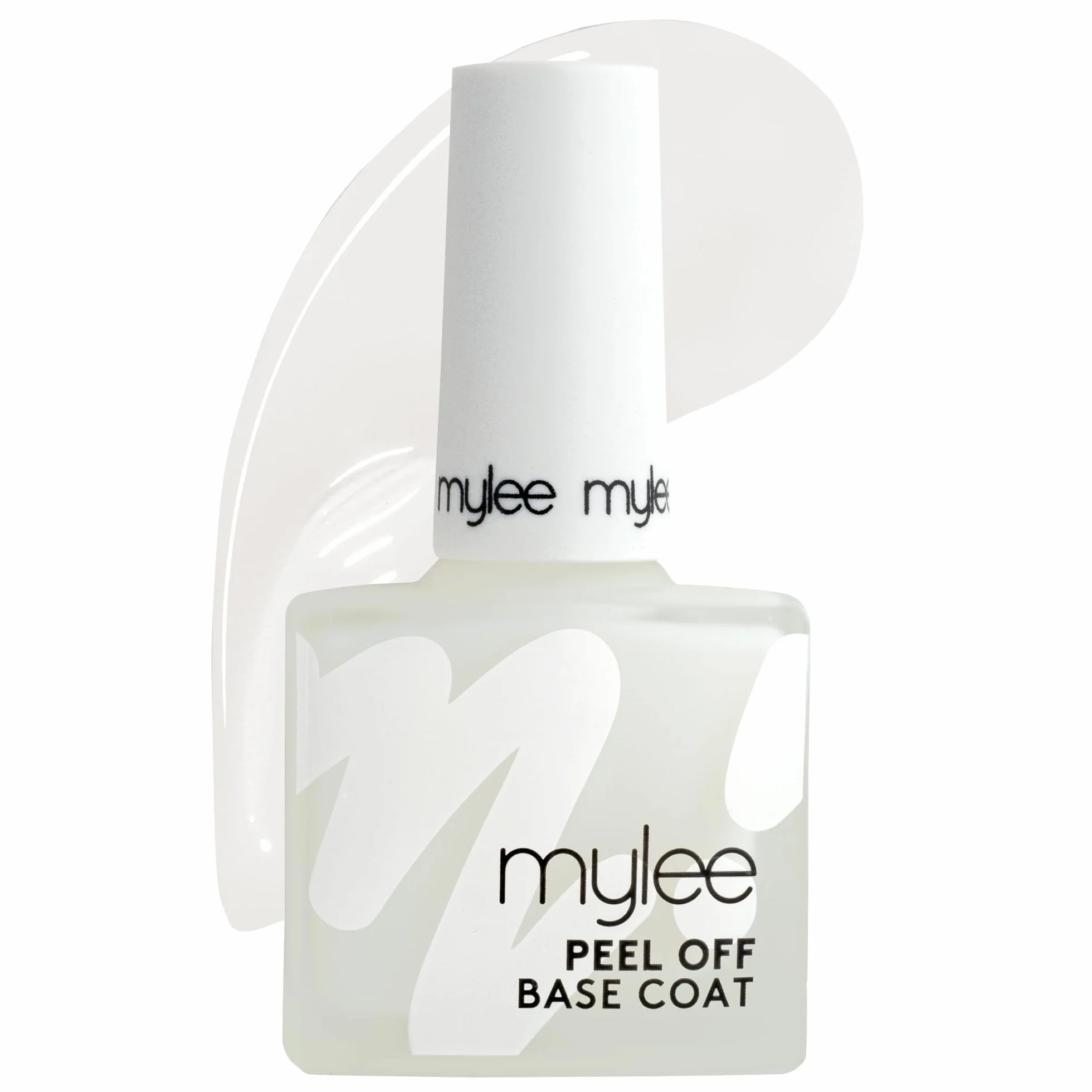 Mylee Base Coat Peel Off 10ml – Retrait Facile, Sans Acétone, Séchage Rapide, Vegan, Cruelty-Free, Idéal Paillettes Gel Nail Art, Protège Ongles Naturels, Formule Pro