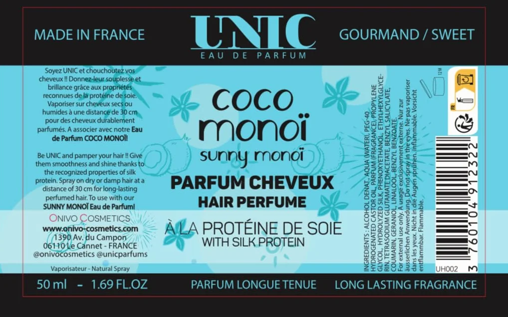 UNIC Parfum Cheveux Coco Monoï 50 ml