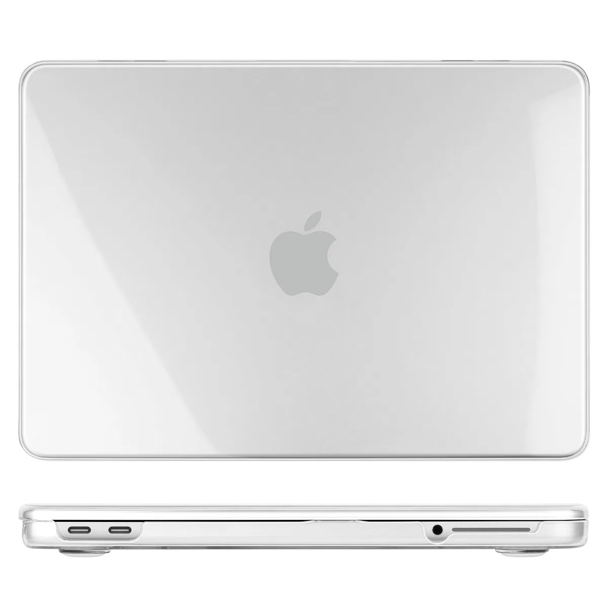 Batianda Coque transparente 4 en 1 pour MacBook Neo 13" version 2026, modèle A3404, coque rigide ultra fine haute transparence avec protection pour clavier, protecteur d'écran, adaptateur USB-C