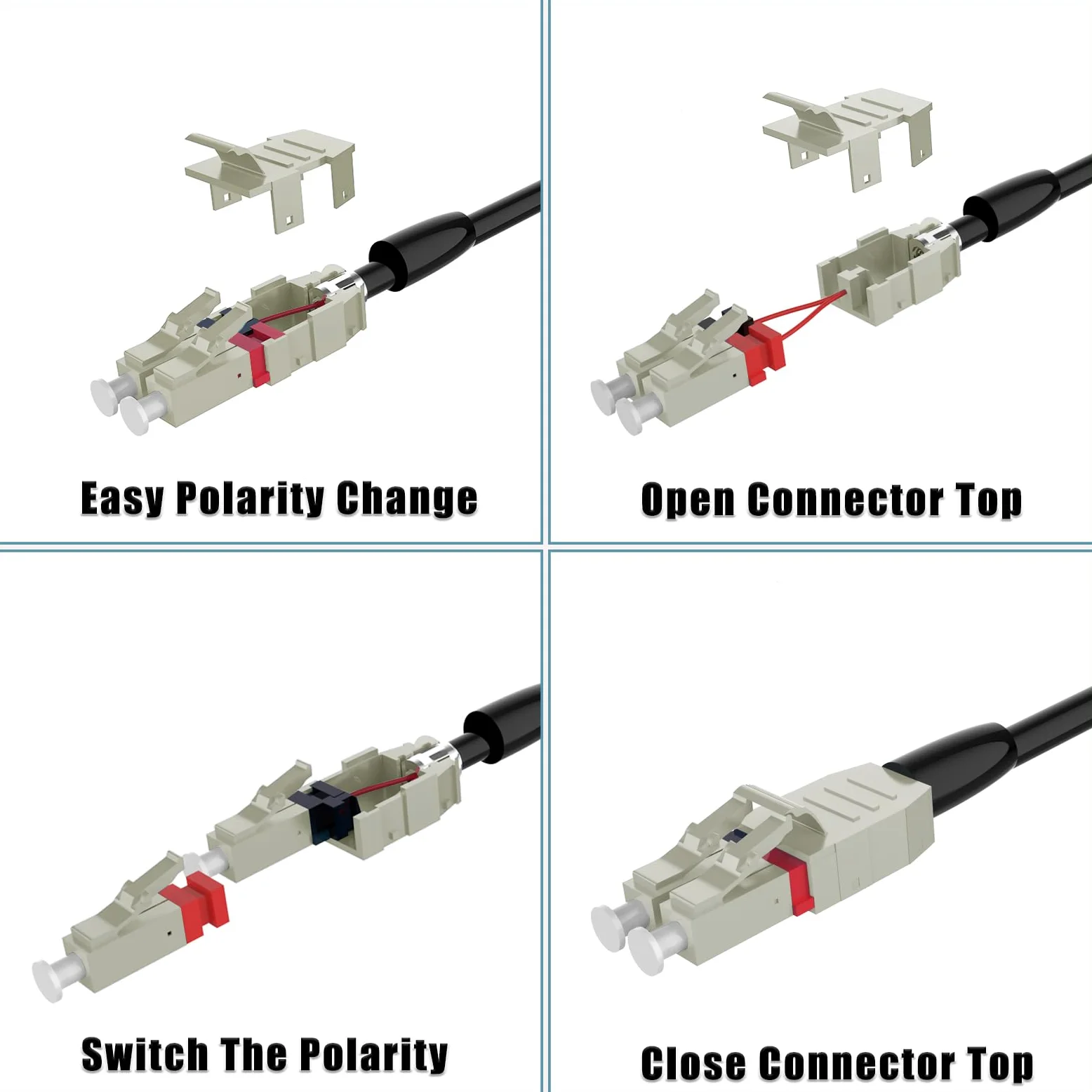 OM3 Câble de raccordement en fibre optique blindée, 20 m, LC vers LC extérieur, LSZH 10 Go, multimode Duplex 50/125um, options de longueur : 5 m-200 m, LSZH-20 m