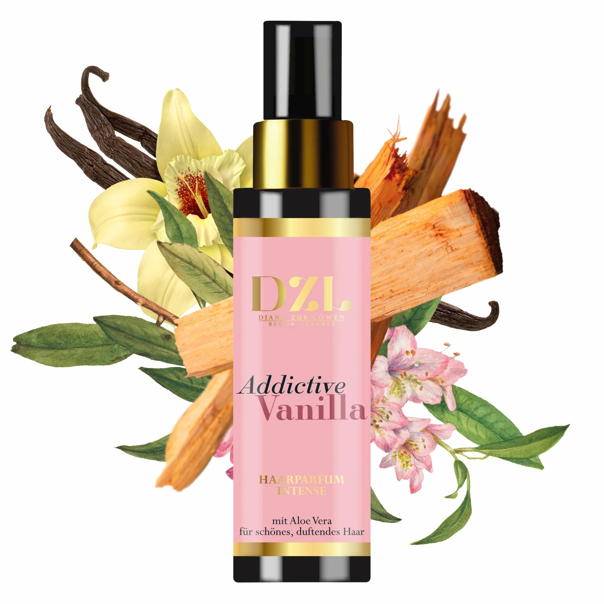 Parfum Cheveux Addictive Vanilla Femme - Vanille Notes Gourmandes Ambrées - Sillage Intense Enveloppant - Made in France