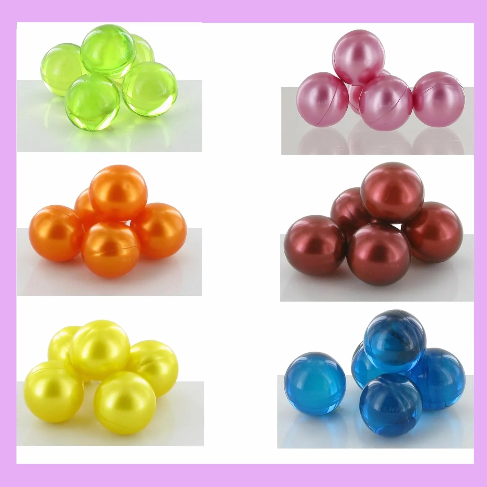 Perles de Bain Rondes 50 Pièces Parfums et Couleurs Mélangées
