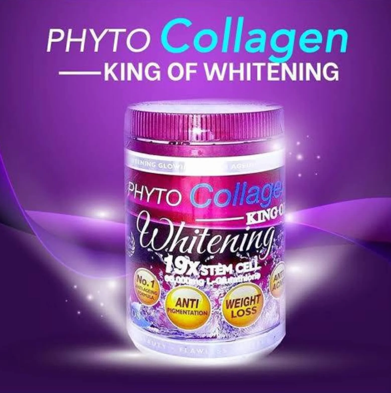 DUO PHYTOCOLLAGENE ET LADIES SHINE POUDRE DE COLLAGENE BLANCHISSANT GLUTATHION ECLAIRCISSANT
