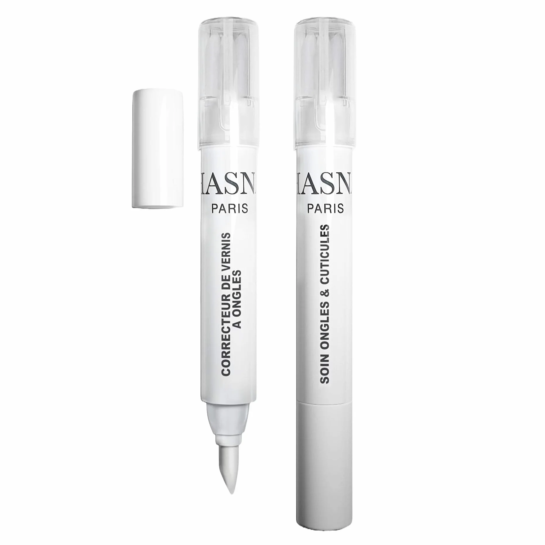 HASNA PARIS Duo Stylos Correcteur dissolvant sans acétone soins cuticules 2x3ml