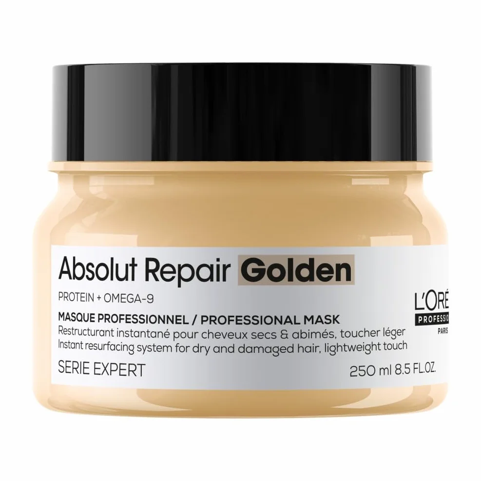 L'OREAL PROFESSIONNEL Absolut Repair Golden Restructuration Instantanée Cheveux Secs & Abîmés 7x Plus de Brillance