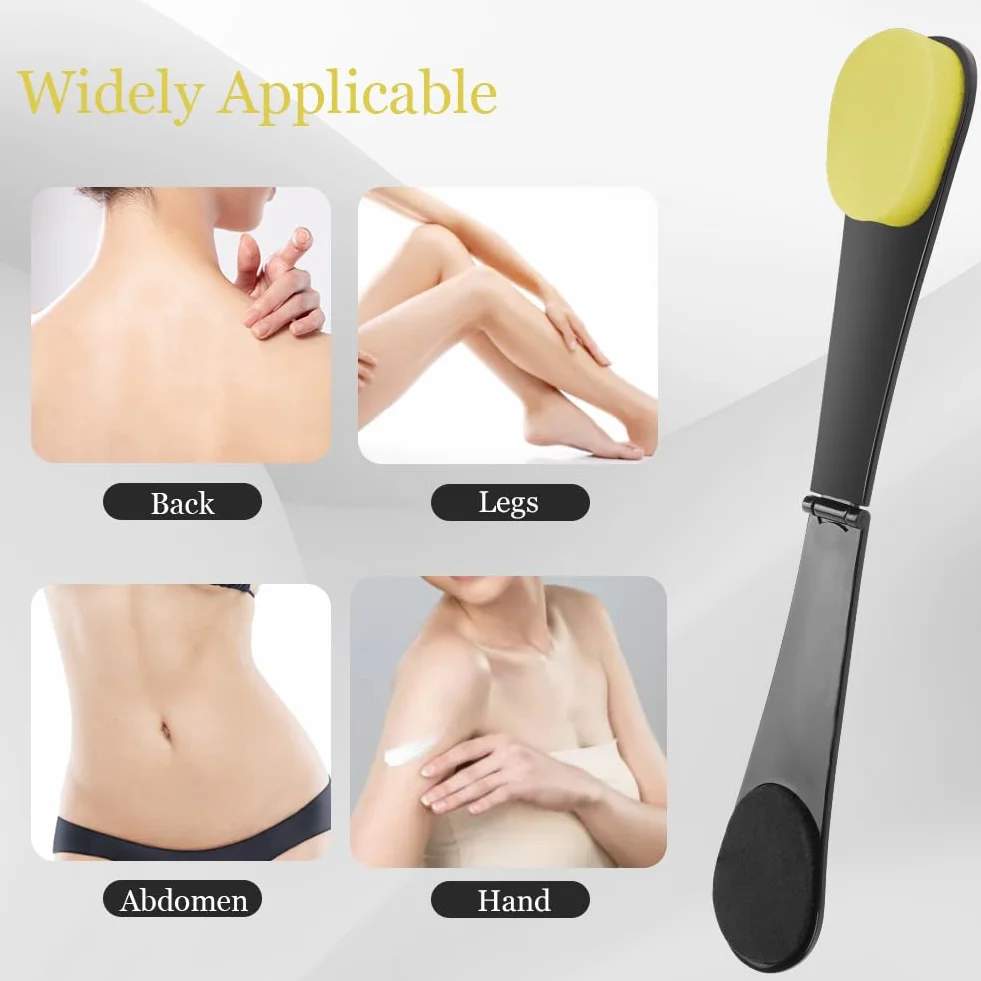LOPHE Applicateur Dos Autobronzant à Manche Longue pour Femmes et Hommes, Jaune