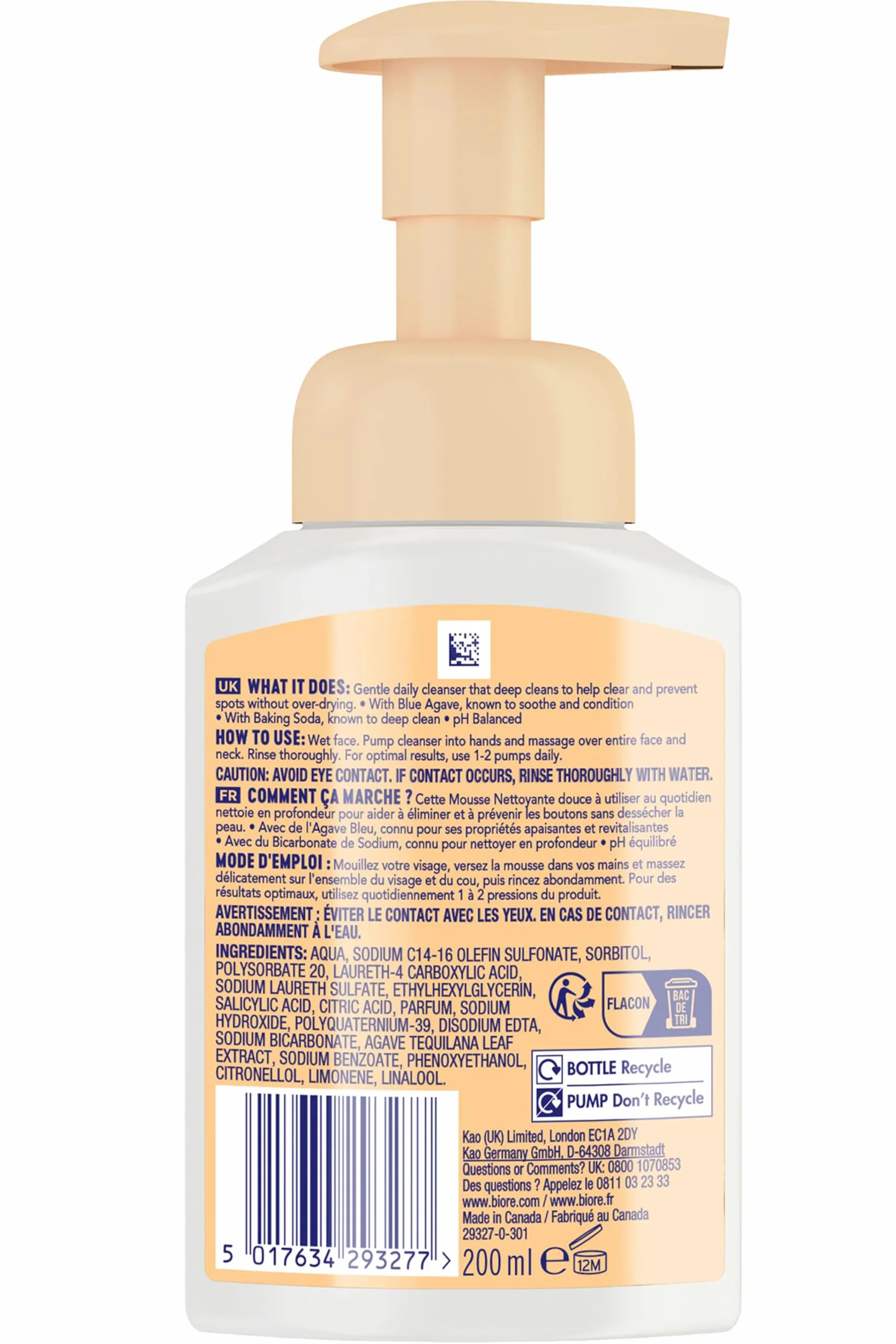 Biore Mousse Nettoyante BHA Anti-Boutons 200ml