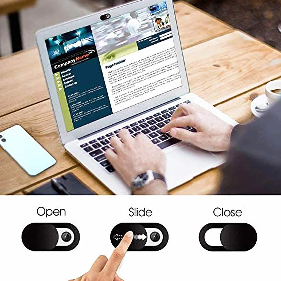 Lot de 8 housses de webcam ultra minces pour ordinateur portable, smartphone et tablette