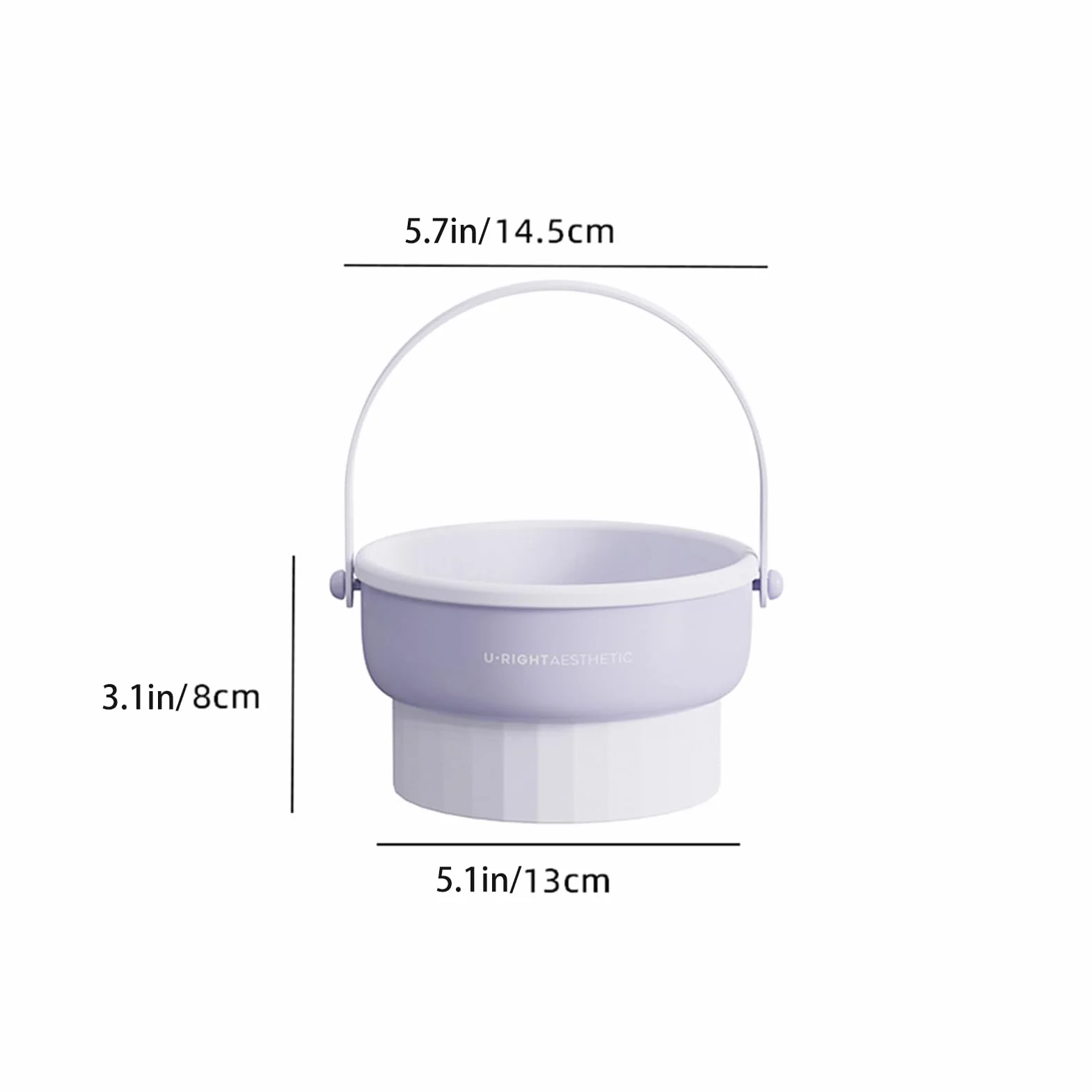 Veki 3 en 1 Tapis de Nettoyage Pinceaux Maquillage en Silicone, Violet