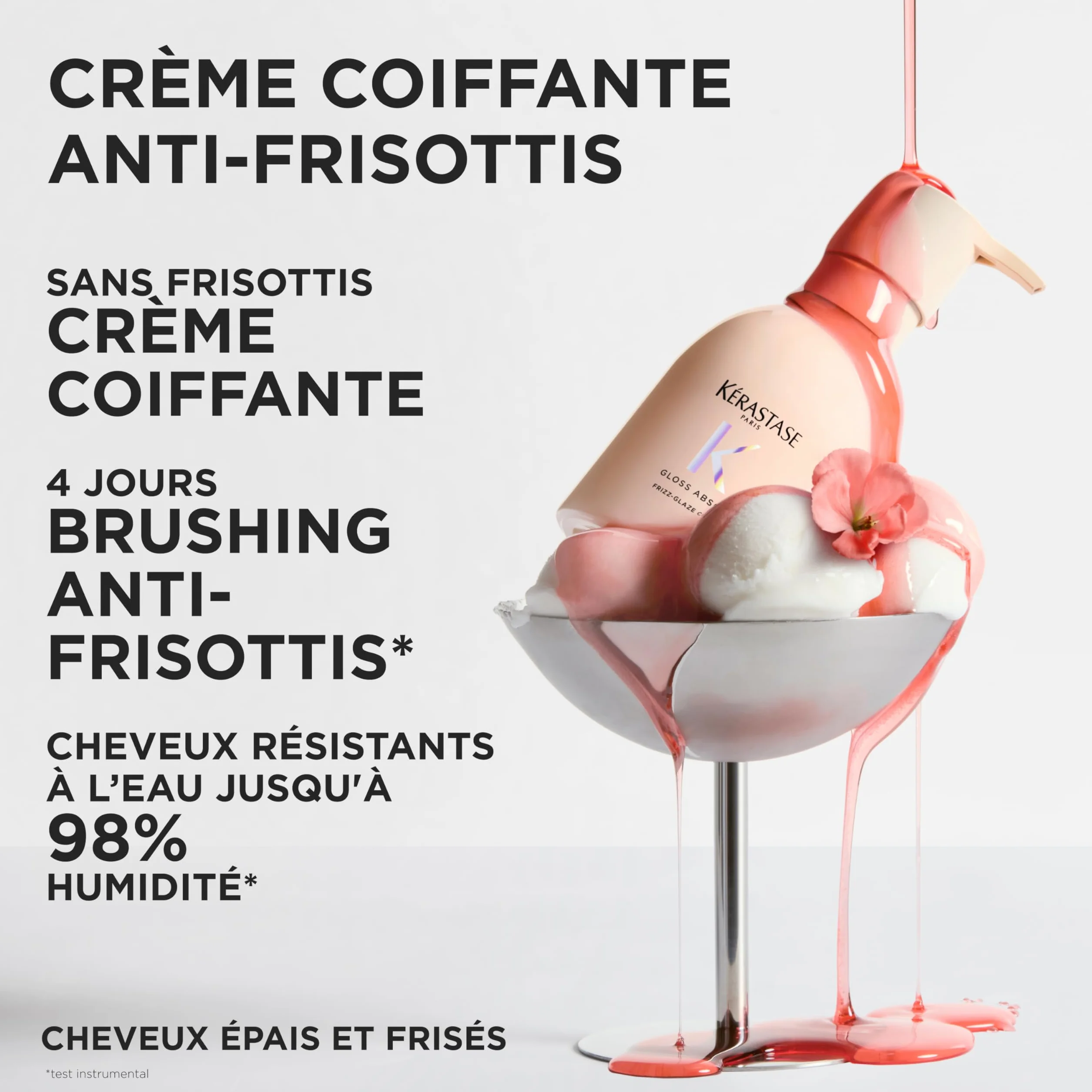 KERASTASE Gloss Absolu Crème de Coiffage Frizz-Glaze Soin Sans Rinçage Anti-Frisottis