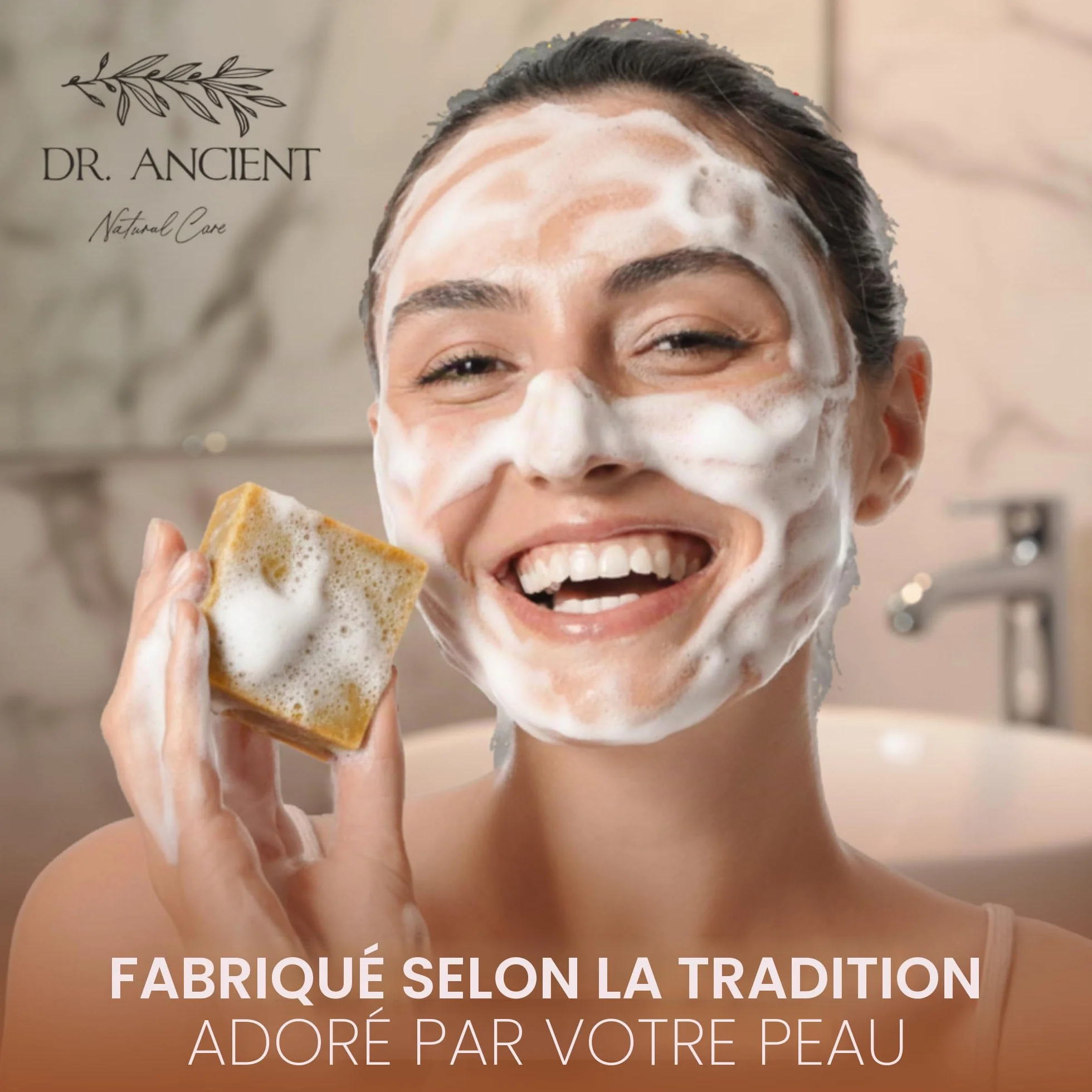 Dr.Ancient Savon au soufre bio naturel végétalien fait à la main antique