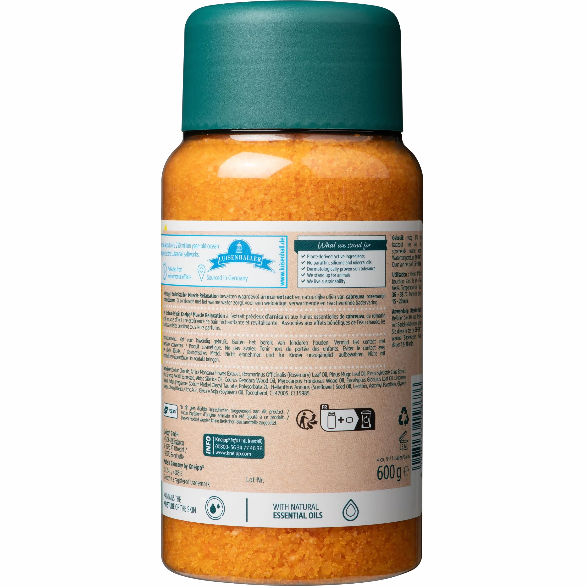 Kneipp Arnica Active Cristaux et Sels de bain 600 g