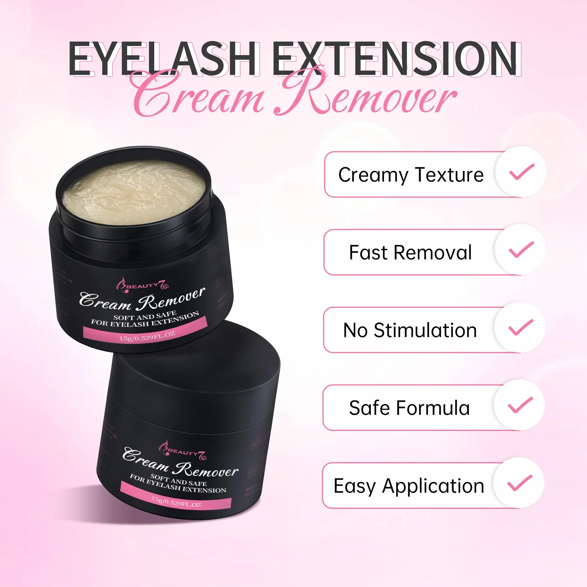 Crème Remove Cils Extension 15g Dissolvant Colle Rapide Inodore