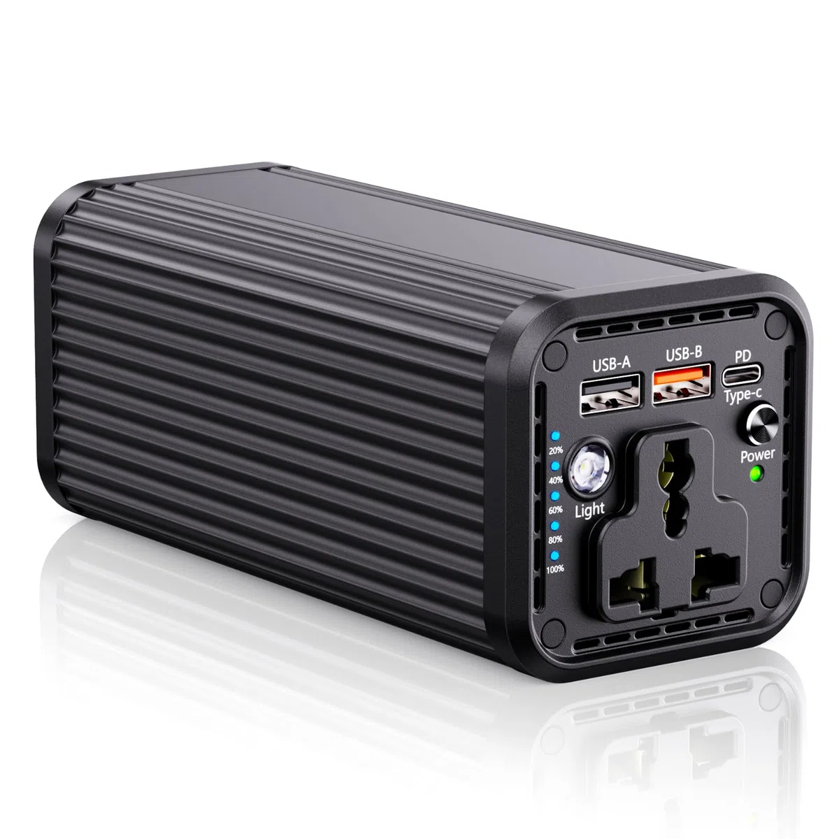 Batterie externe portable pour ordinateur portable, 27 000 mAh 100 W AC, PD 65 W, double voie, charge rapide, batterie externe pour MacBook Air, iPad, iPhone, caméra embarquée, camping, voyage - N22