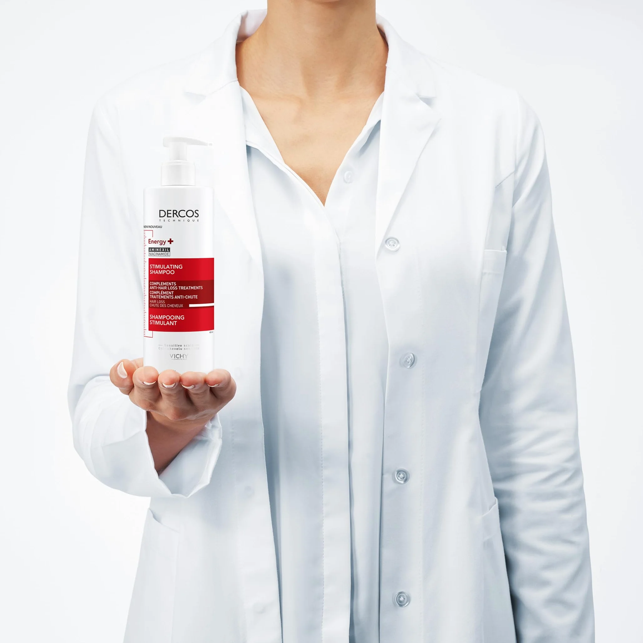 Vichy Dercos Energy+ Shampooing Stimulant Anti-Chute Aminexil Niacinamide Vitamine E 400 ml