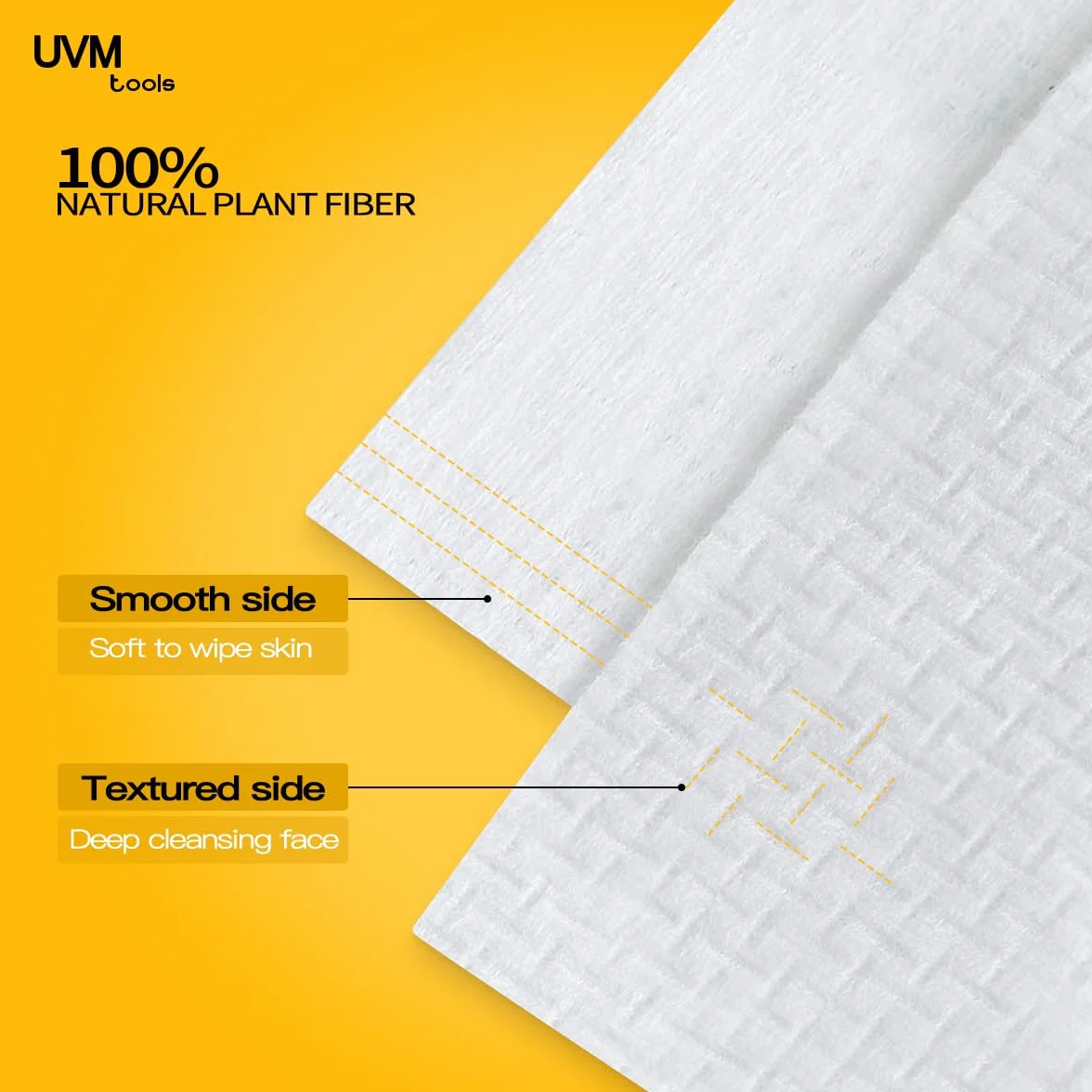 Serviettes jetables démaquillantes 20 x 20 cm lot 60 sans parfum ultra douce