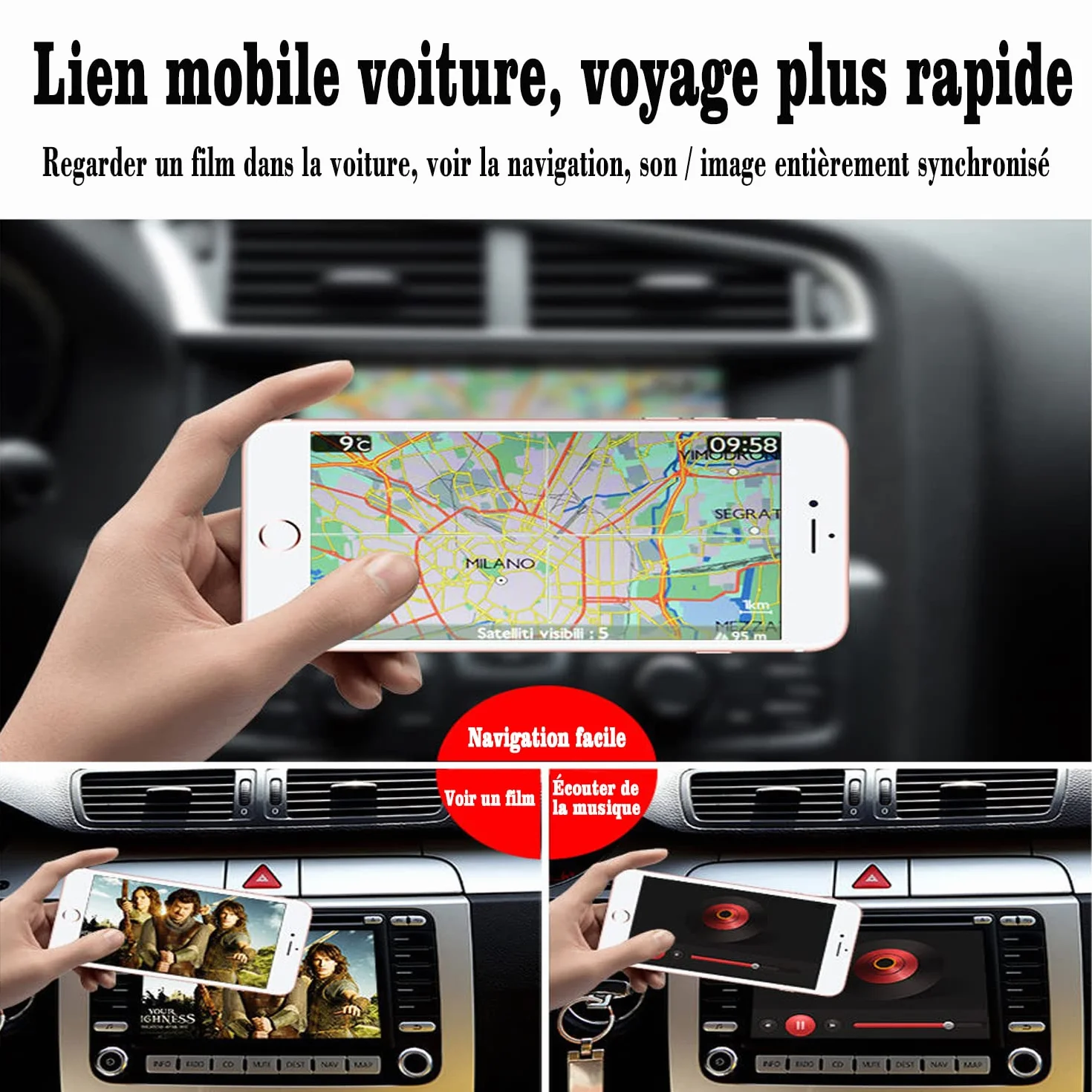 Miracast HDMI Dongle Wireless 2.4GHz Compatible iPhone iPad Android