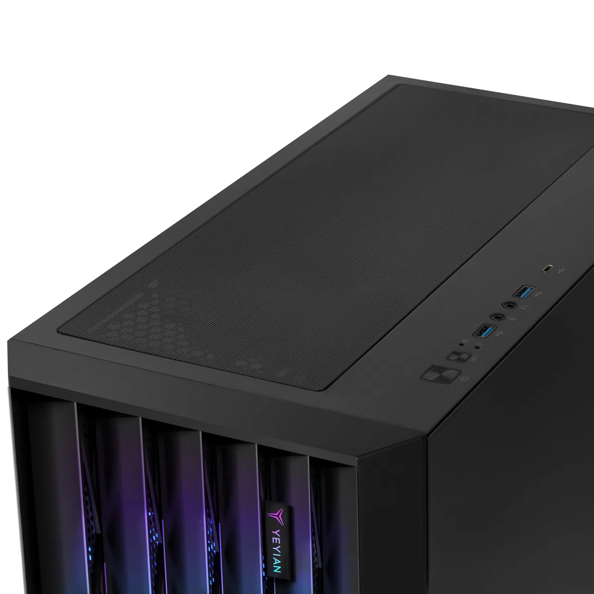 YEYIAN Phoenix Gamer Boîtier PC | Tour Médian | ATX, M-ATX, ITX | Panneau Avant Adressable | Panneau Latéral Verre Trempé | 4 Ventilateurs ARGB PWM | 3 Avant 1 Arrière 120mm | CPU 170mm | GPU 400mm