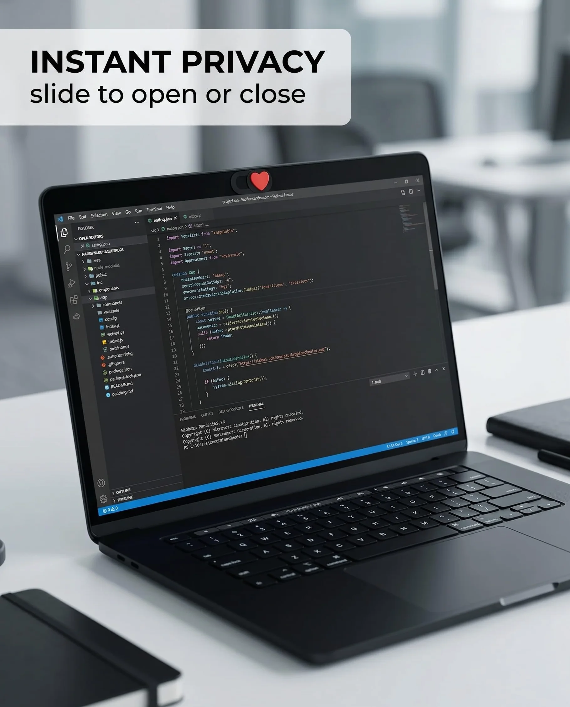 Cache Webcam Lot de 6 Ultra Fin Confidentialité Anti-Espion pour Ordinateur Portable Smartphone Tablette Design Cœur