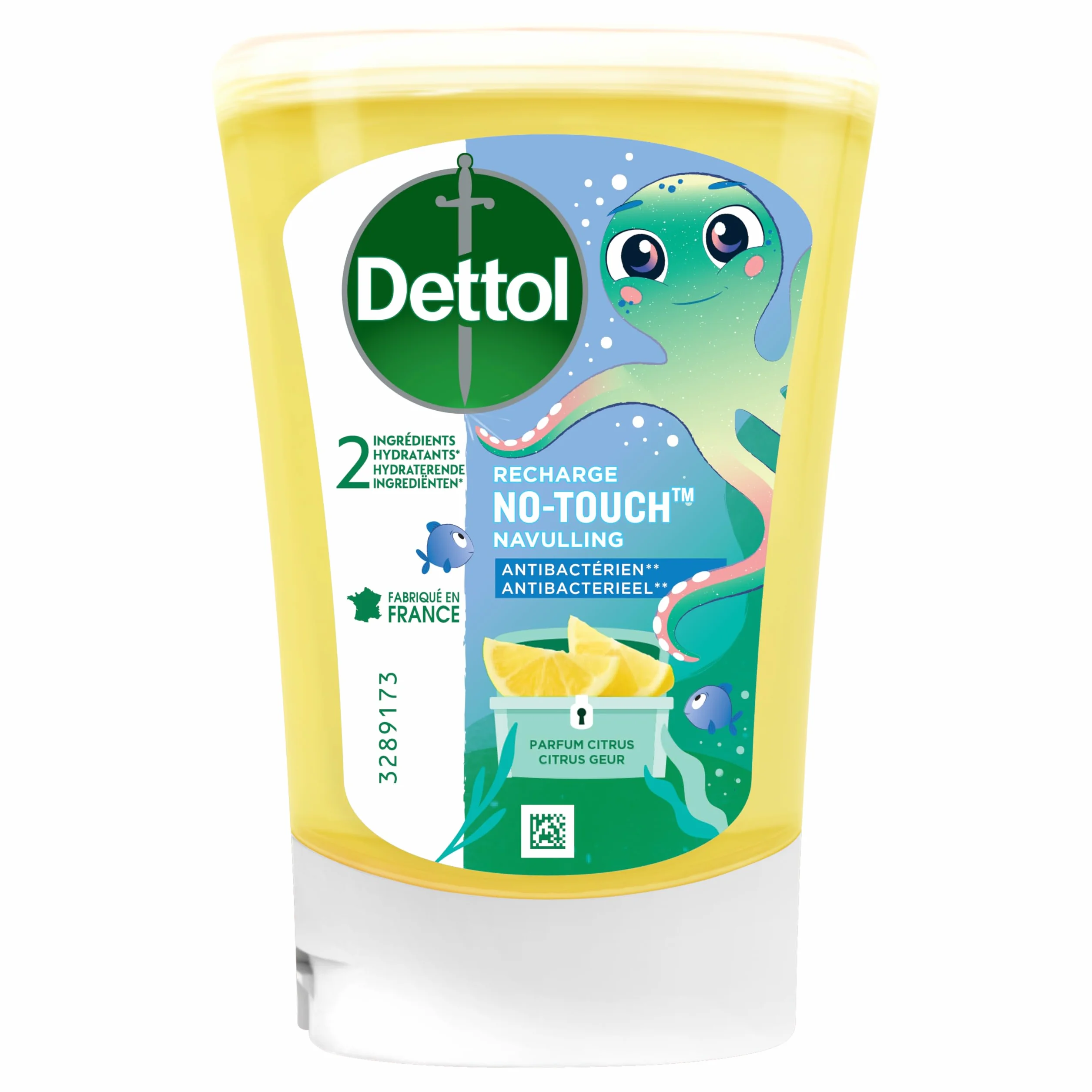 Dettol No-Touch Kids Recharge Savon Mains Citron 250 ml