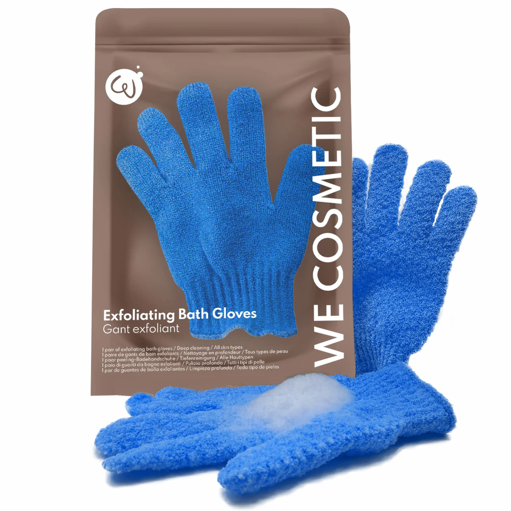 Gants Exfoliants Corps WE COSMETIC Gommage Gant Crin Toilette Adulte Medium Exfoliation
