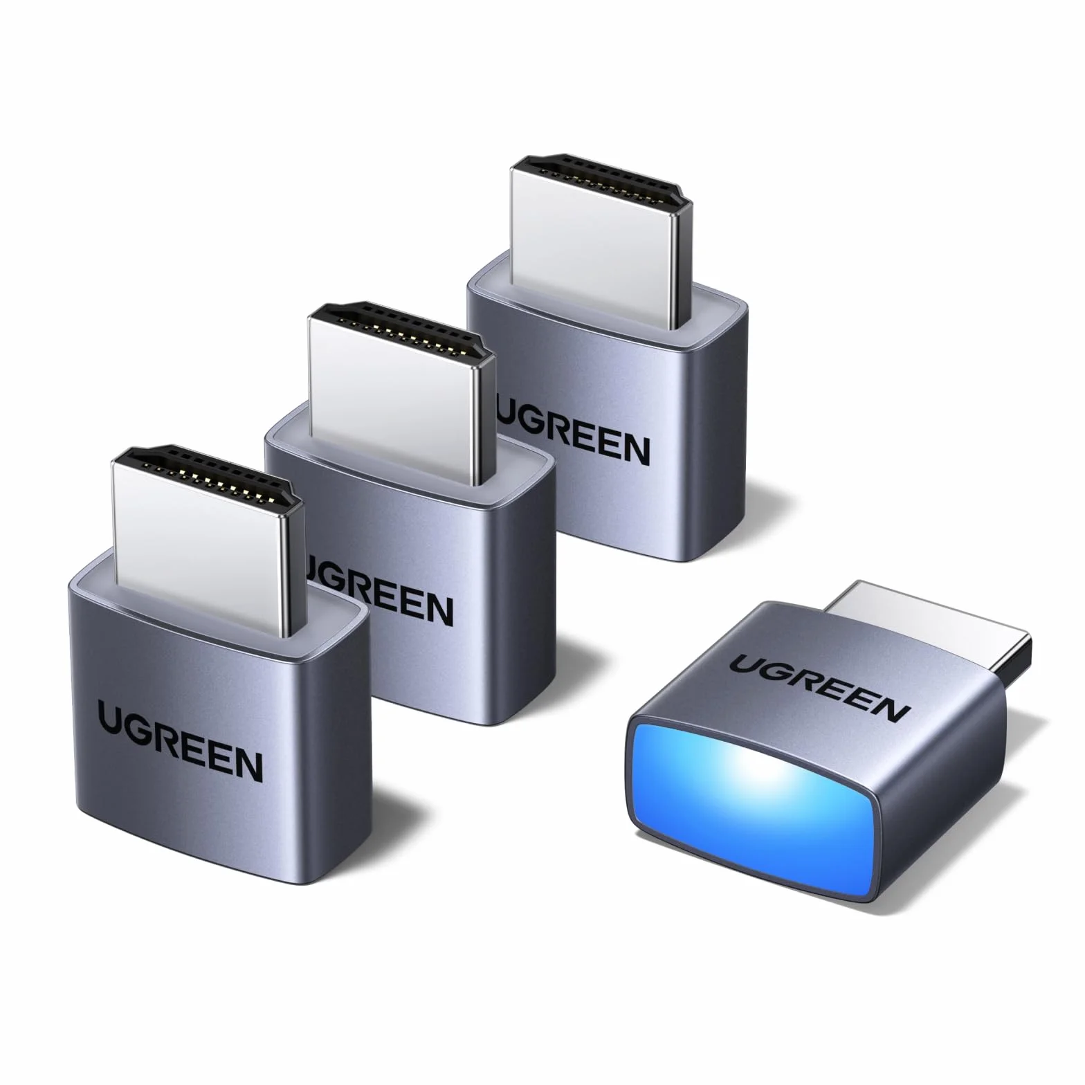 UGREEN Lot de 4 HDMI Dummy Plug 4K 60Hz 1080P Émulateur d'Affichage HDCP