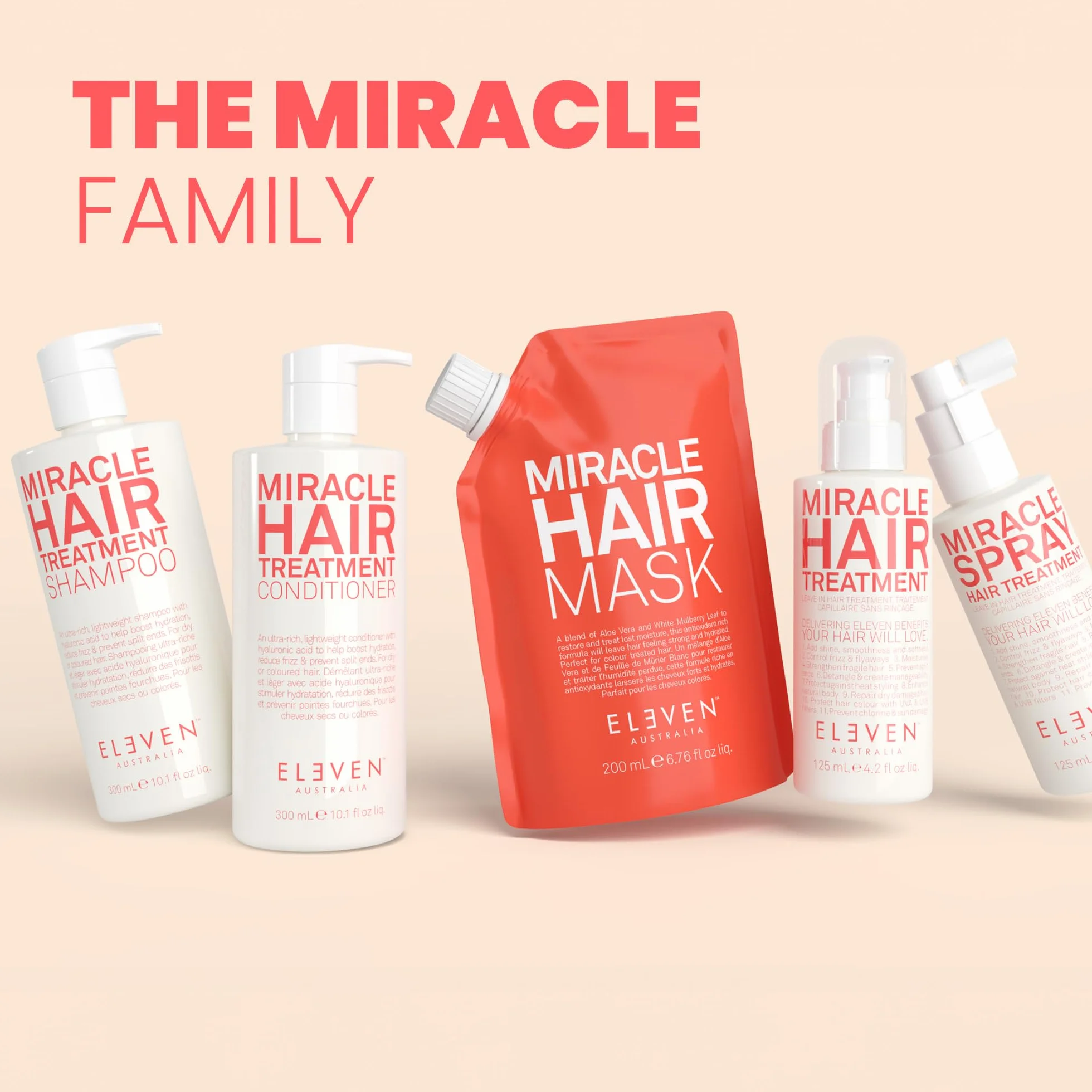 ELEVEN AUSTRALIA Miracle Hair Mask 200 ml - Soin revitalisant pour cheveux secs et abîmés