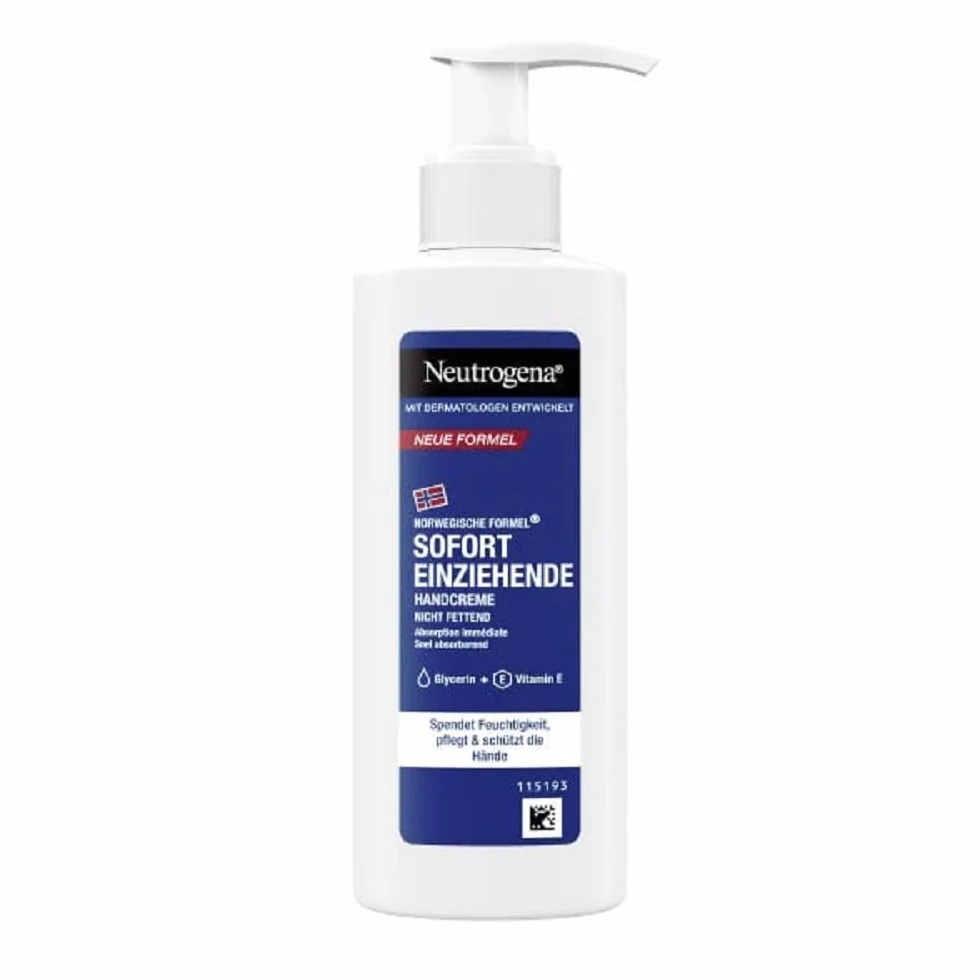 Neutrogena Crème pour les mains absorbante instantanée 150 ml, crème nourrissante pour les mains très sèches, hydrate intensément