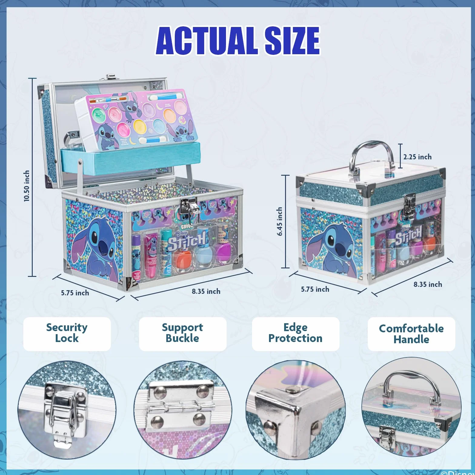 Stitch Coffret Maquillage Enfant Gloss Vernis Valise Beauté