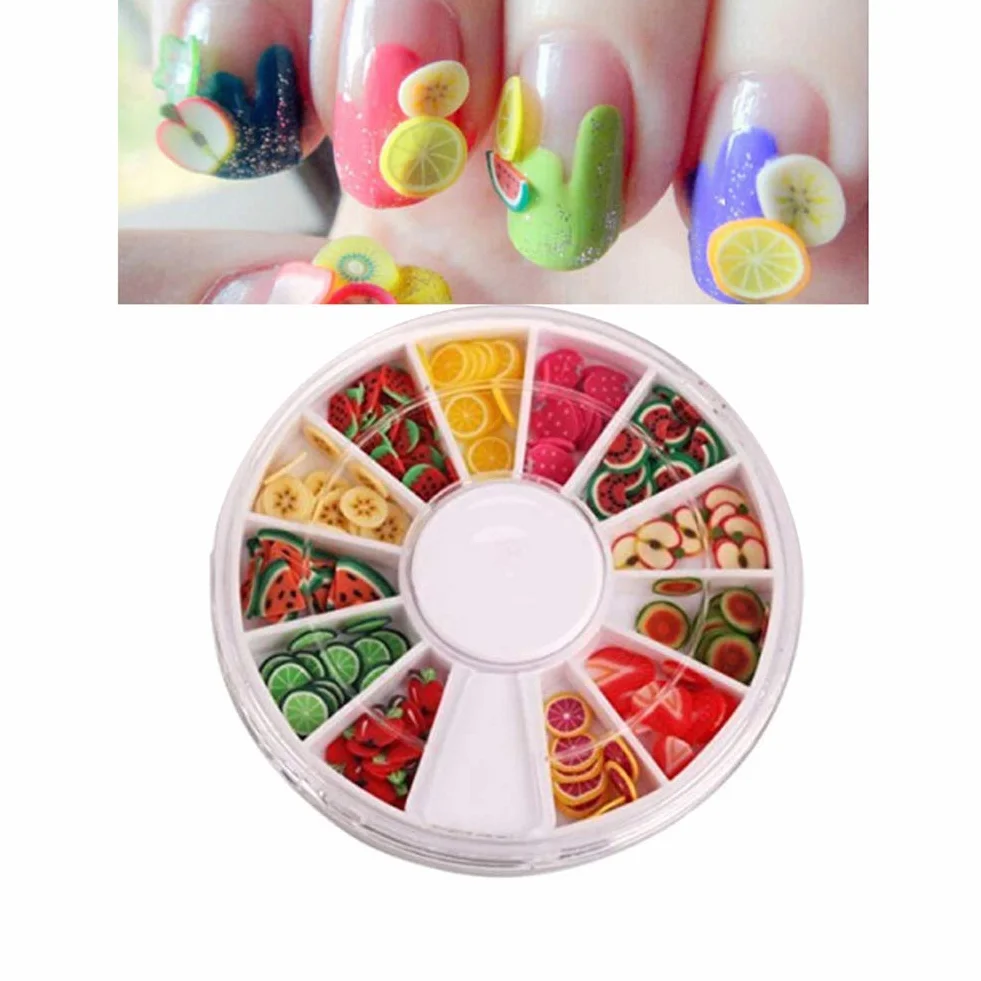 Fruit Slice Nail Art Décoration Ongles Fruits Frais Polymère Pâte De Fruits 12 Motif