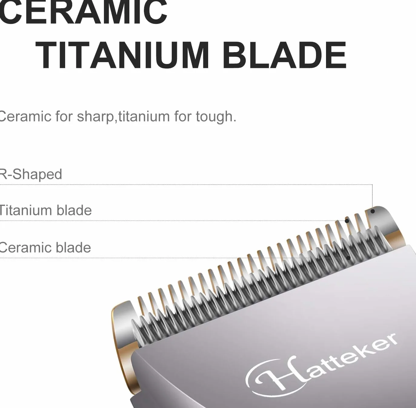 Hatteker Tondeuse Cheveux Professionnelle Sans Fil 3 en 1 Imperméable Hommes Rasoir Corps