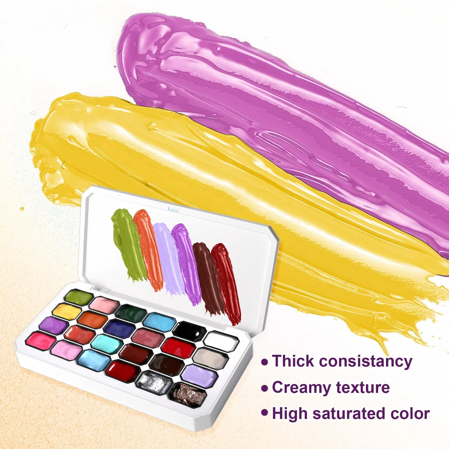 Gradient Painting Gel 24 couleurs vernis à ongles gel ombré avec 101 éponges à ongles et tweezer pour French Manucure DIY Nail Art Set