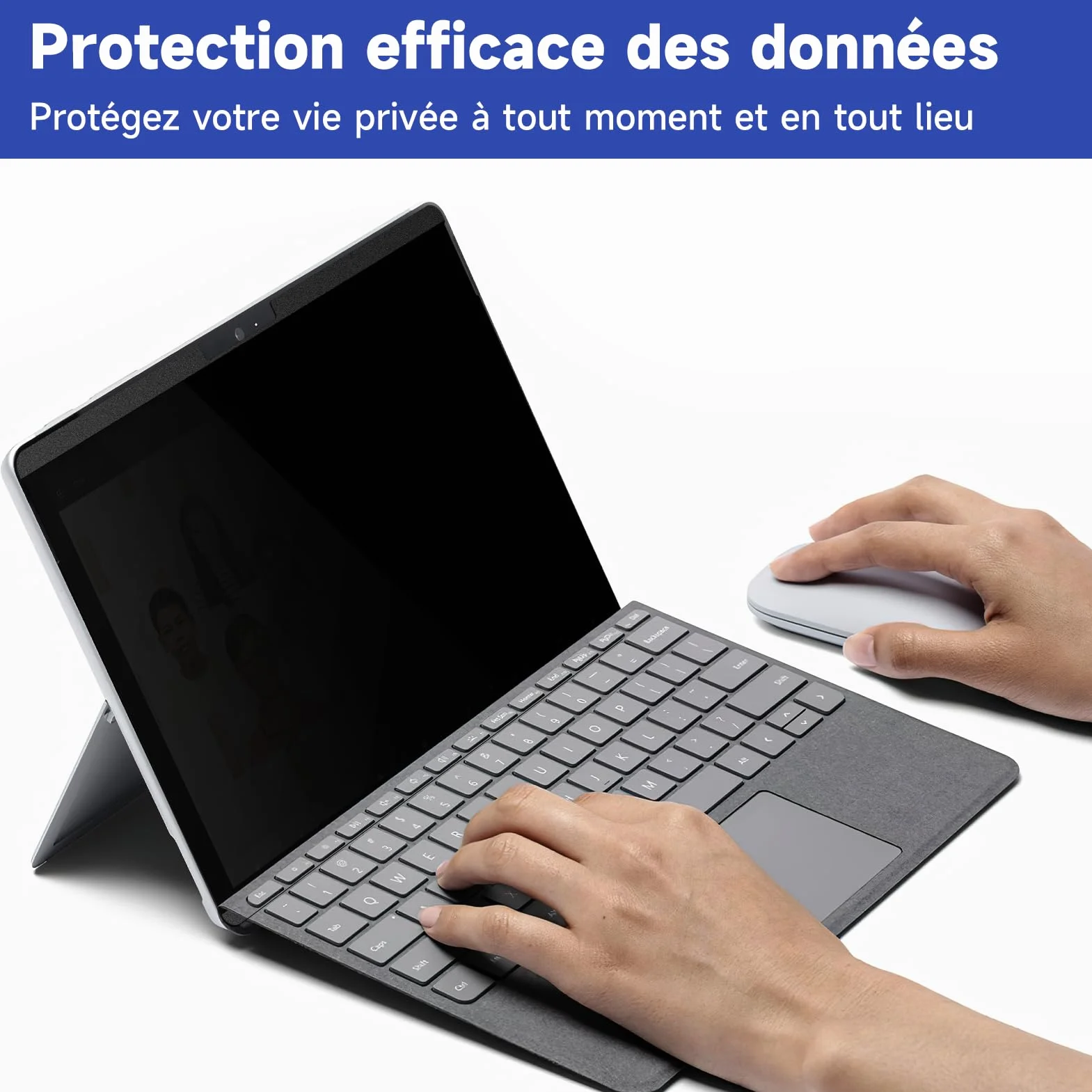 IPROKKO Filtre de Confidentialité Magnétique 13 Pouces Surface Pro 11/10/9/8/X, Protection d'Écran Anti Espion Anti Lumière Bleue