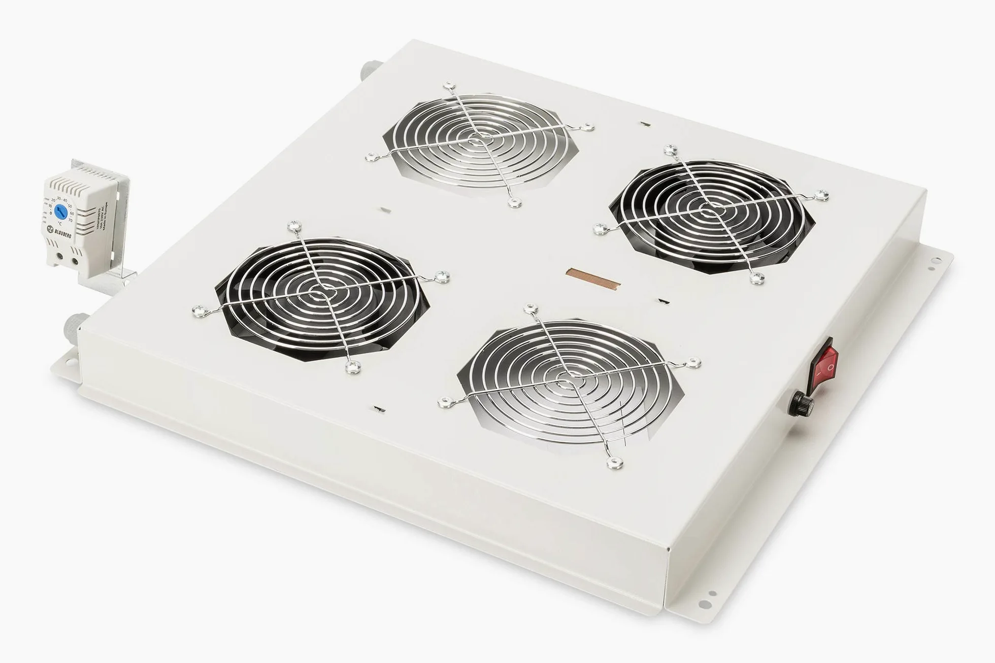 Digitus Unité de Ventilation avec 2 Ventilateurs, Gris Clair
