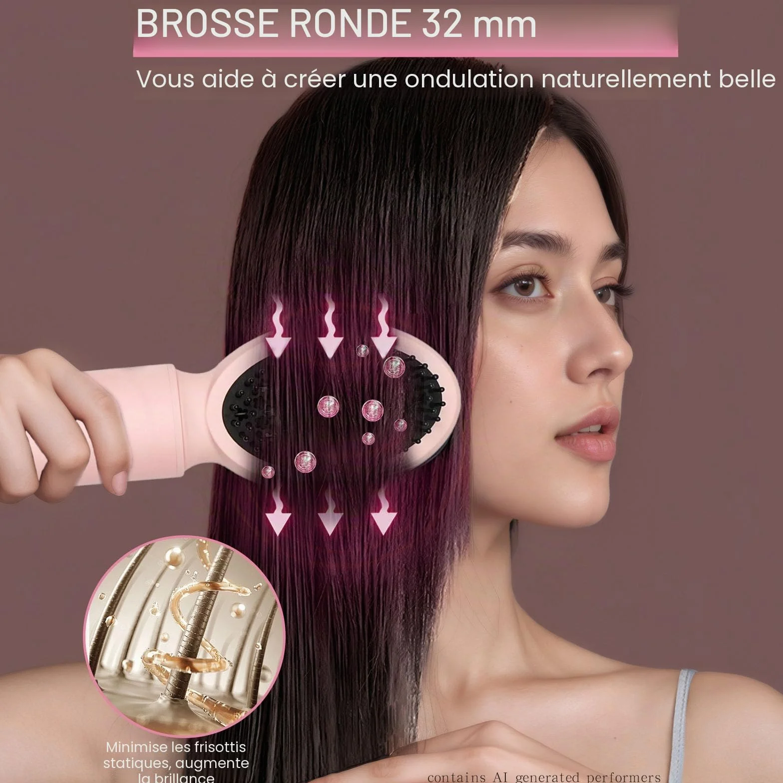 Sèche-cheveux Coiffeur 9 en 1 haute vitesse ionique avec affichage numérique température 3 réglages chaud/froid