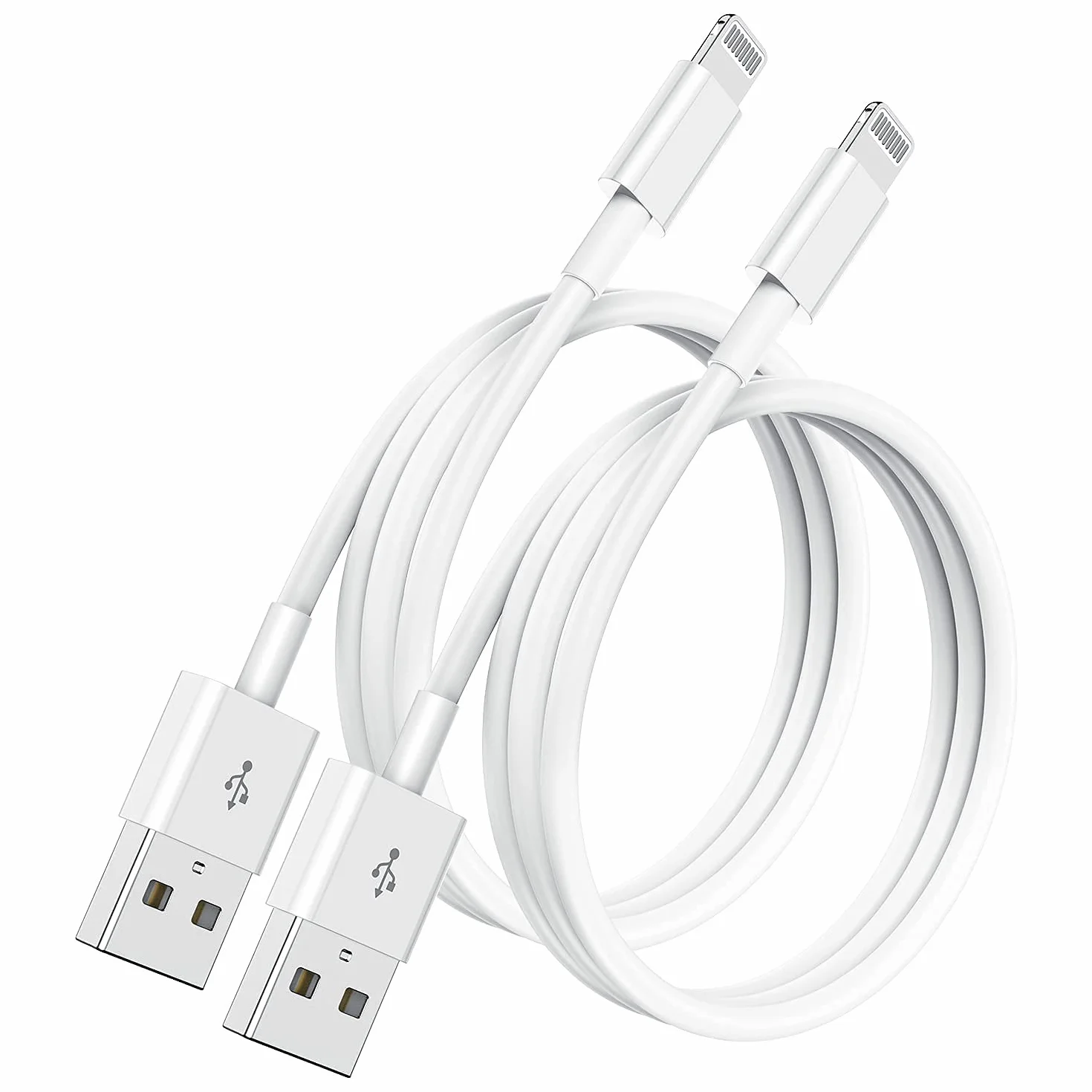 Câble Chargeur iPhone MFi Apple 1m Lightning USB 2 Pack pour iPhone 14/13/12/11/Pro/Max/X/XS/8/7/6/5/iPad