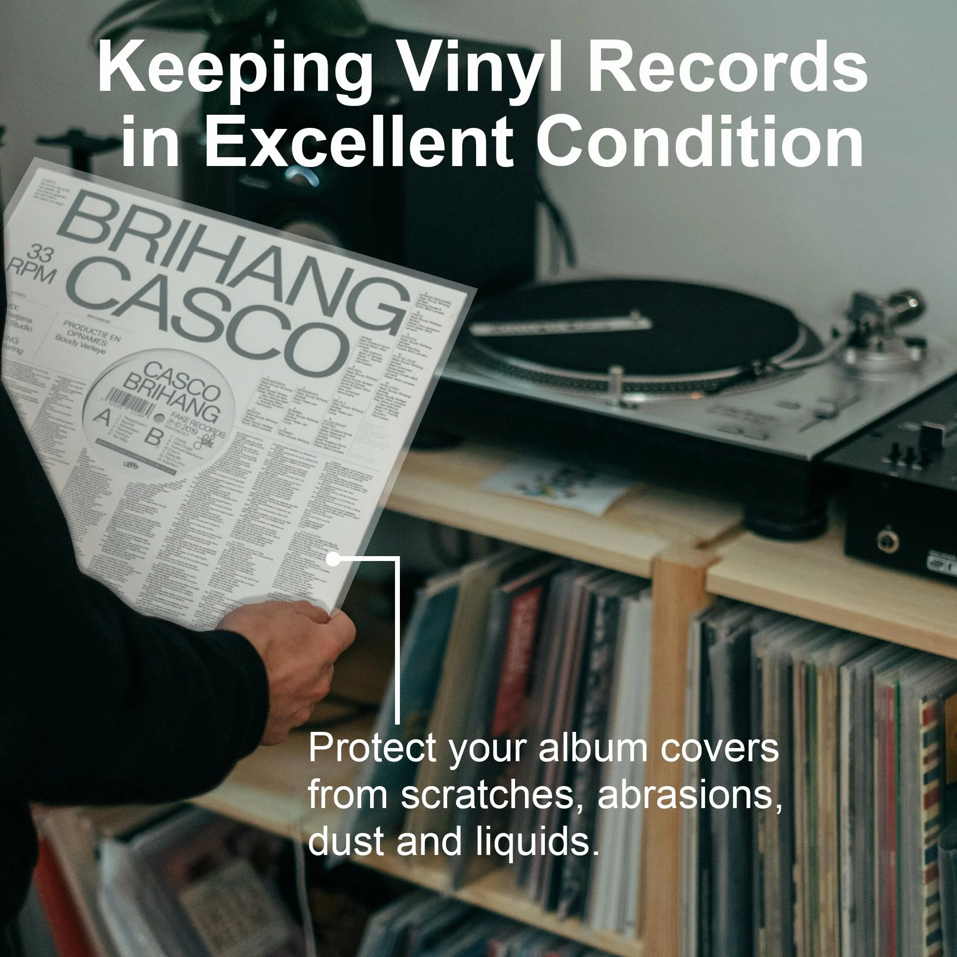 12 Pouces Épaissie Pochette Vinyle 33 Tours Extérieur, 200 Pcs