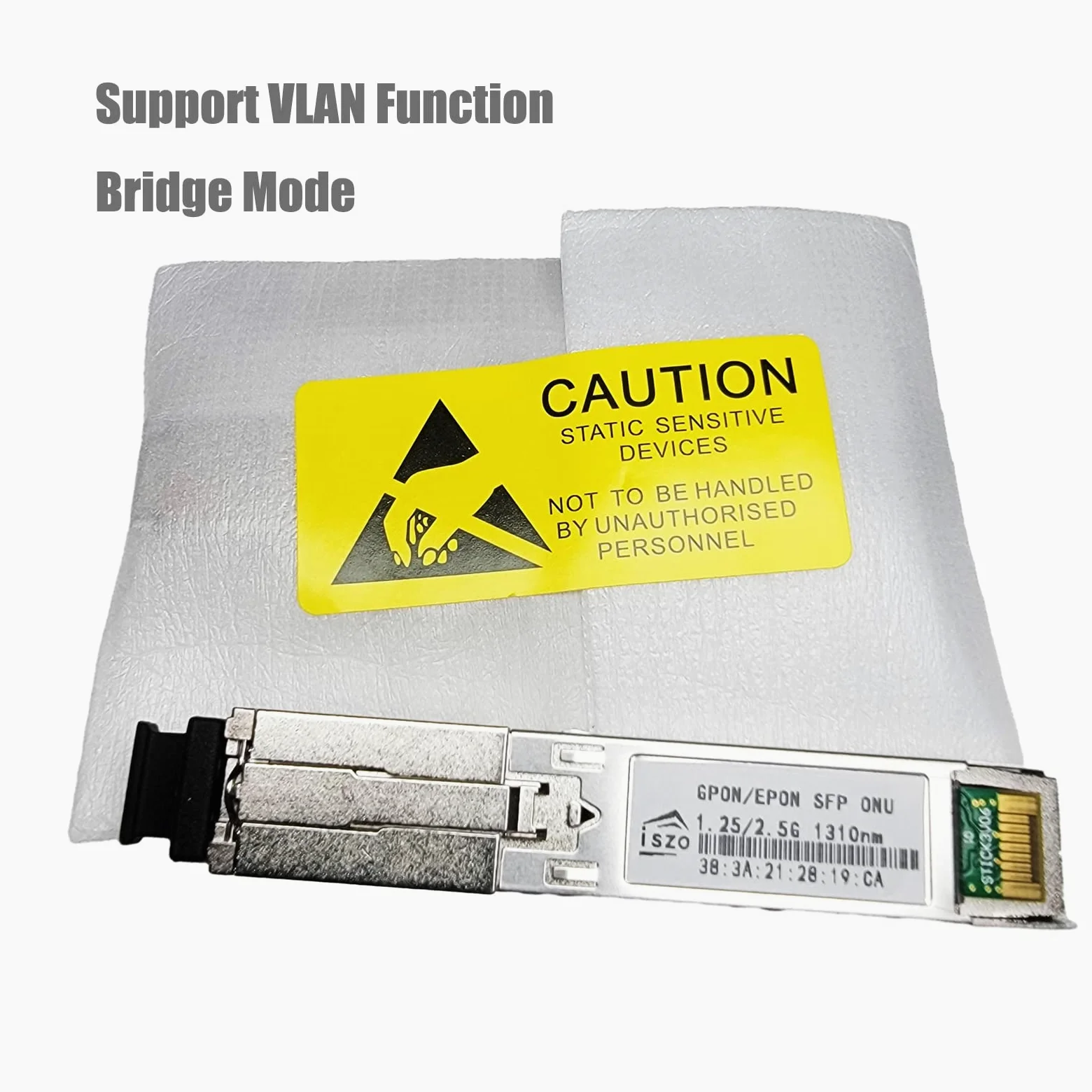 iszo 1,25 G/2,5 G XPON/GPON/EPON ONU, SFP Stick ONU, prend en charge la modification MAC SN LOID, port SFP, pour commutateur réseau/routeur/convertisseur de média