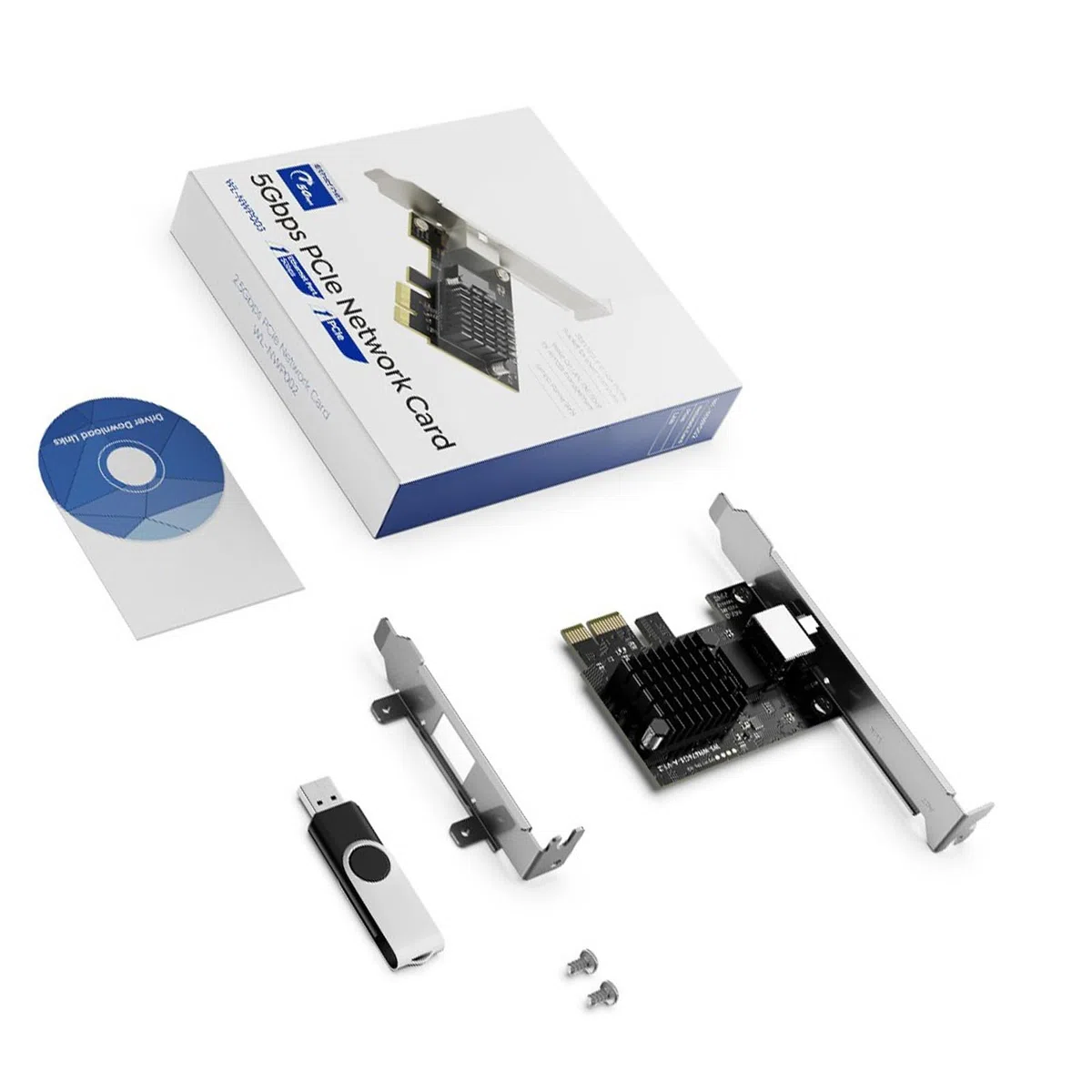 Carte d ' extension Ethernet NWP003, adaptateur LAN PCIe RJ45 5Gbps