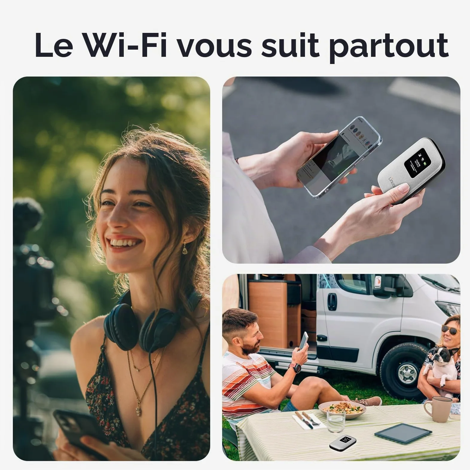Hotspot mobile portable - eSIM Global WiFi Hotspot, aucune carte SIM/contrat nécessaire, 16 appareils, plus de 180 pays, routeur sans fil compact pour les voyages internationaux et d'affaires 【15