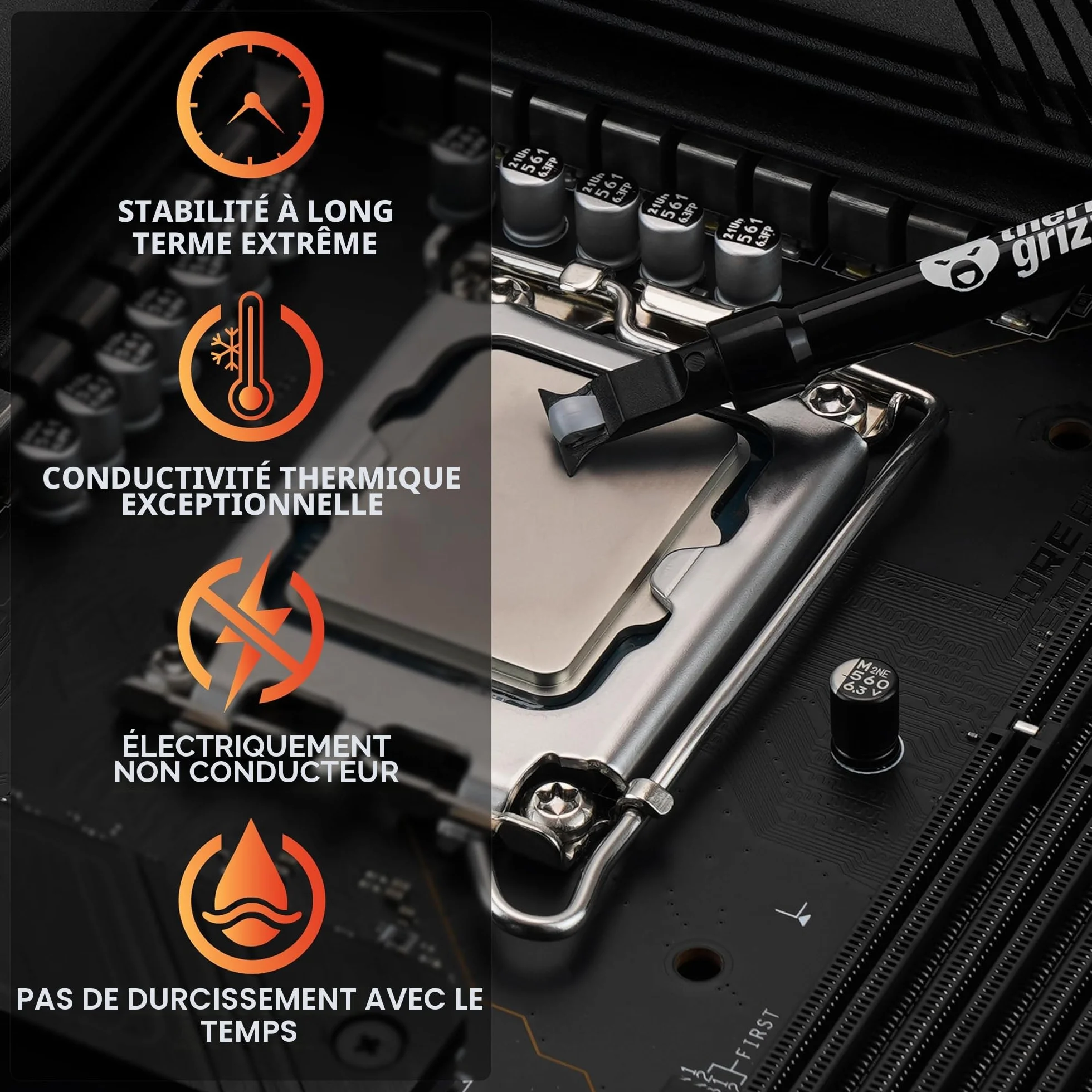 Pâte Thermique Thermal Grizzly Duronaut 6g Haute Performance pour CPU GPU Overclocking