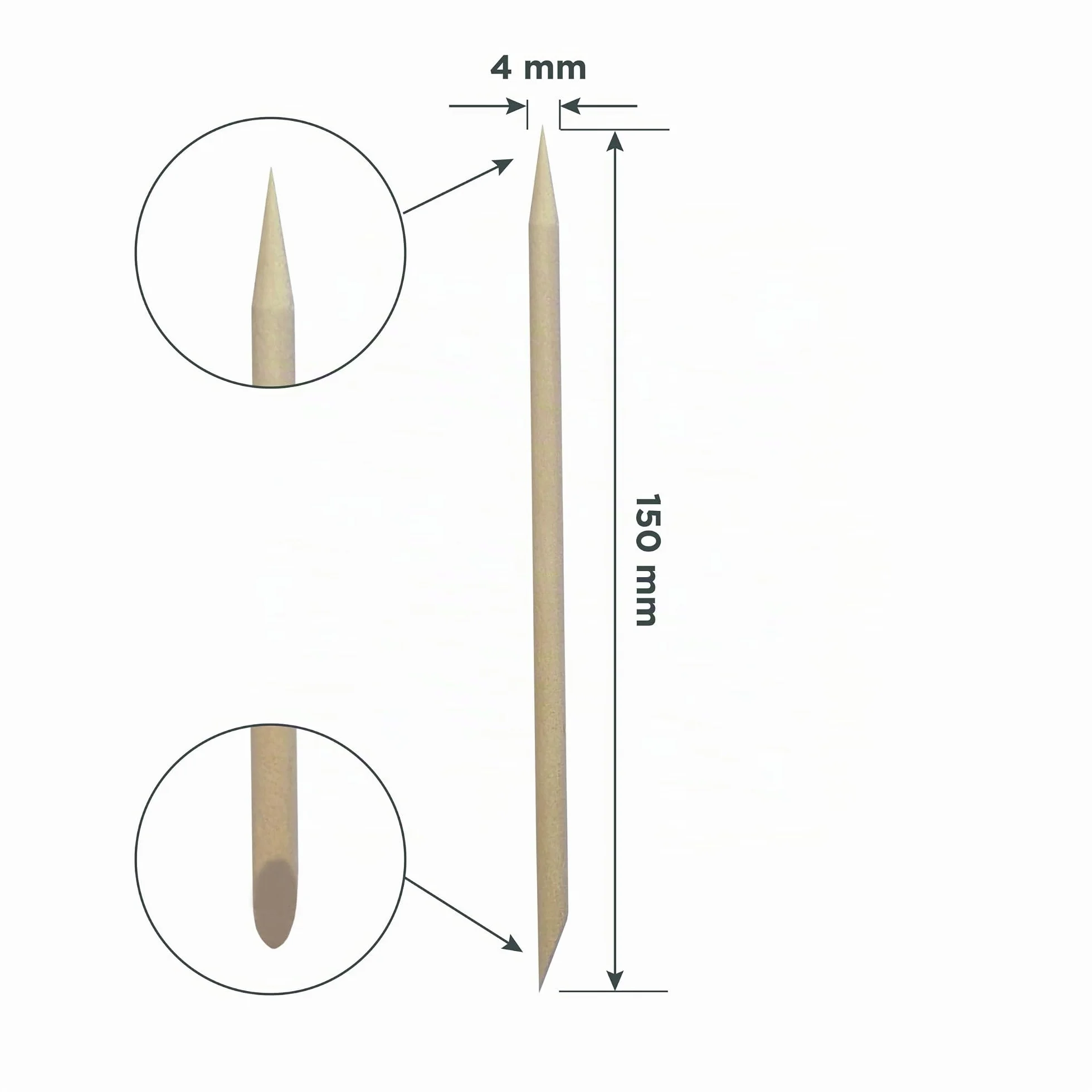 STALEKS Pro bâtons en bois d'oranger 15 cm lot de 10 pour manucure