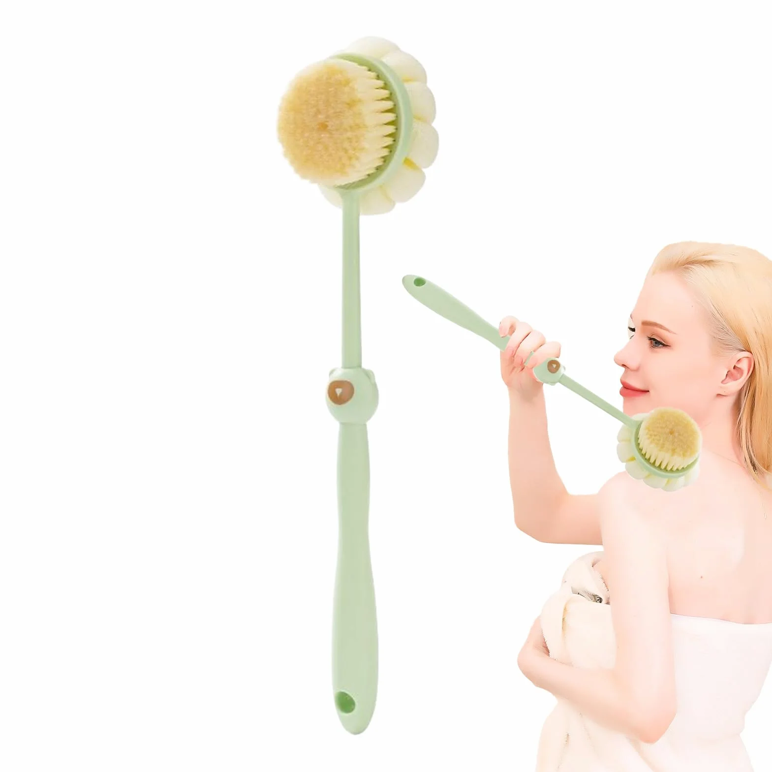 Brosse de Douche Long Manche Double Face Nettoyage Séchage Rapide