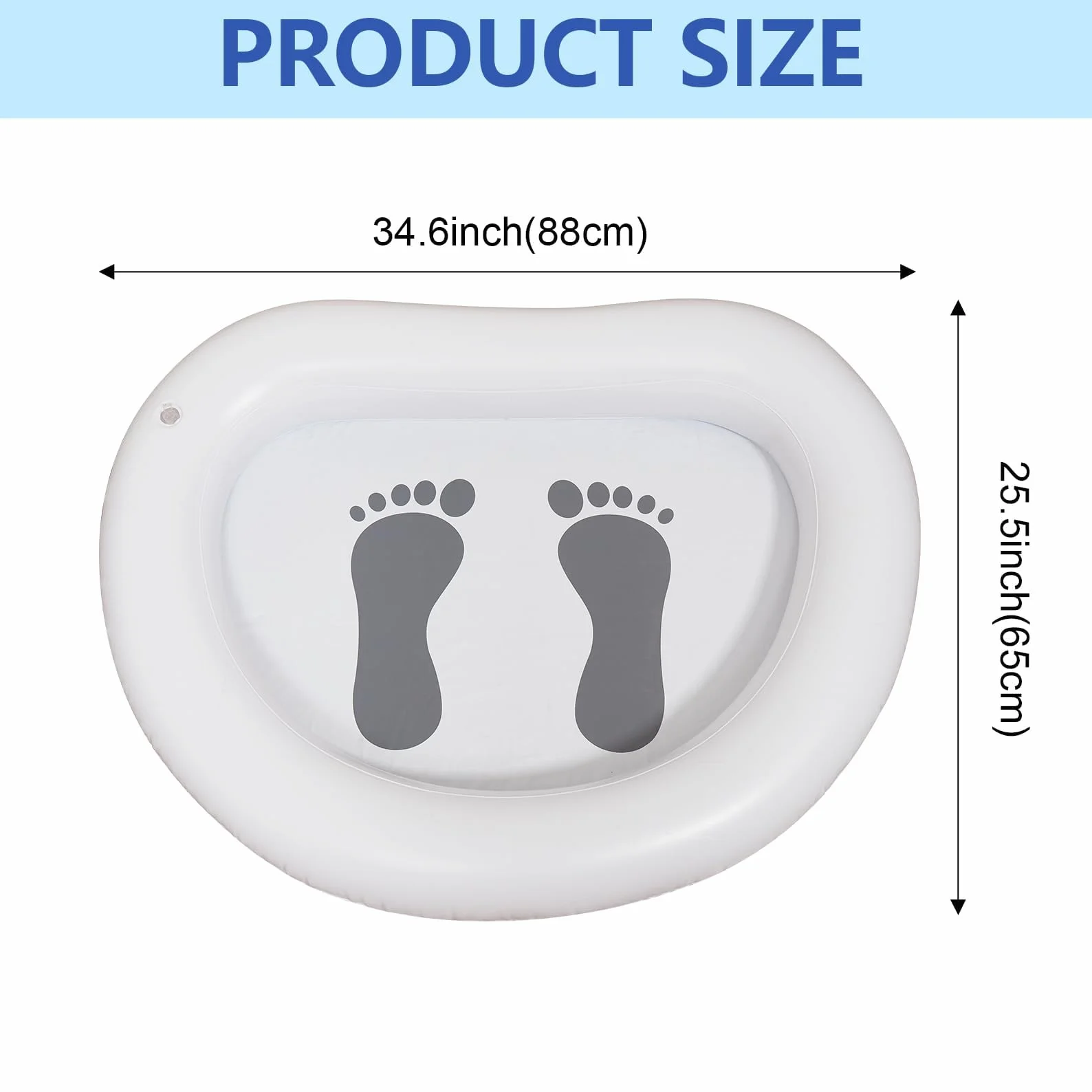 Bain de Pieds Gonflable pour Piscine avec Pompe à Air, Portable pour Plage et Camping