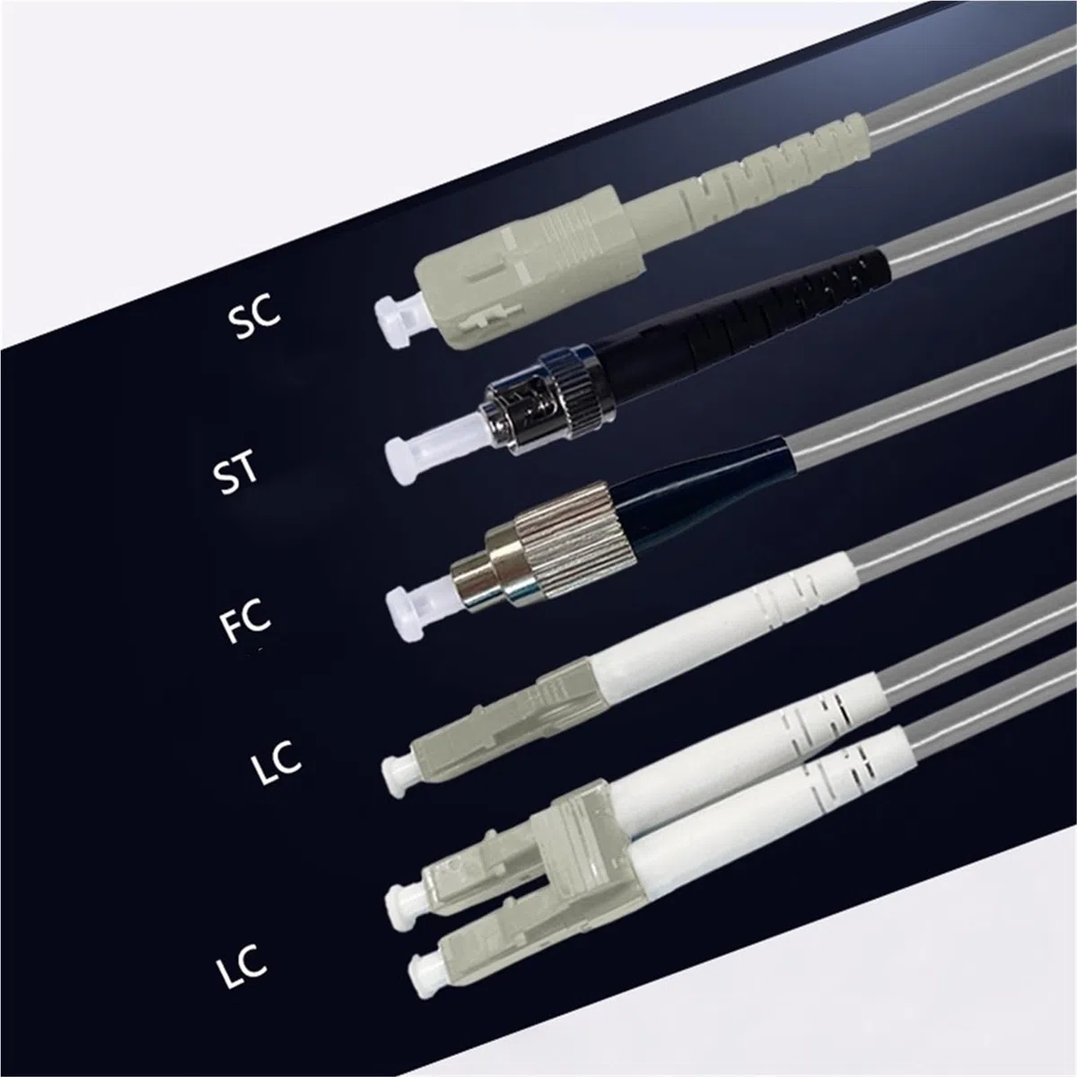 Pansrat Fibre Patchcord 150-300M 8 conducteurs OM1 OM2 MM 200M250M 8C SC LC FC STA Multimode Câble de raccordement optique à 8 fibres Ftth (300 m SC-SC OM1)